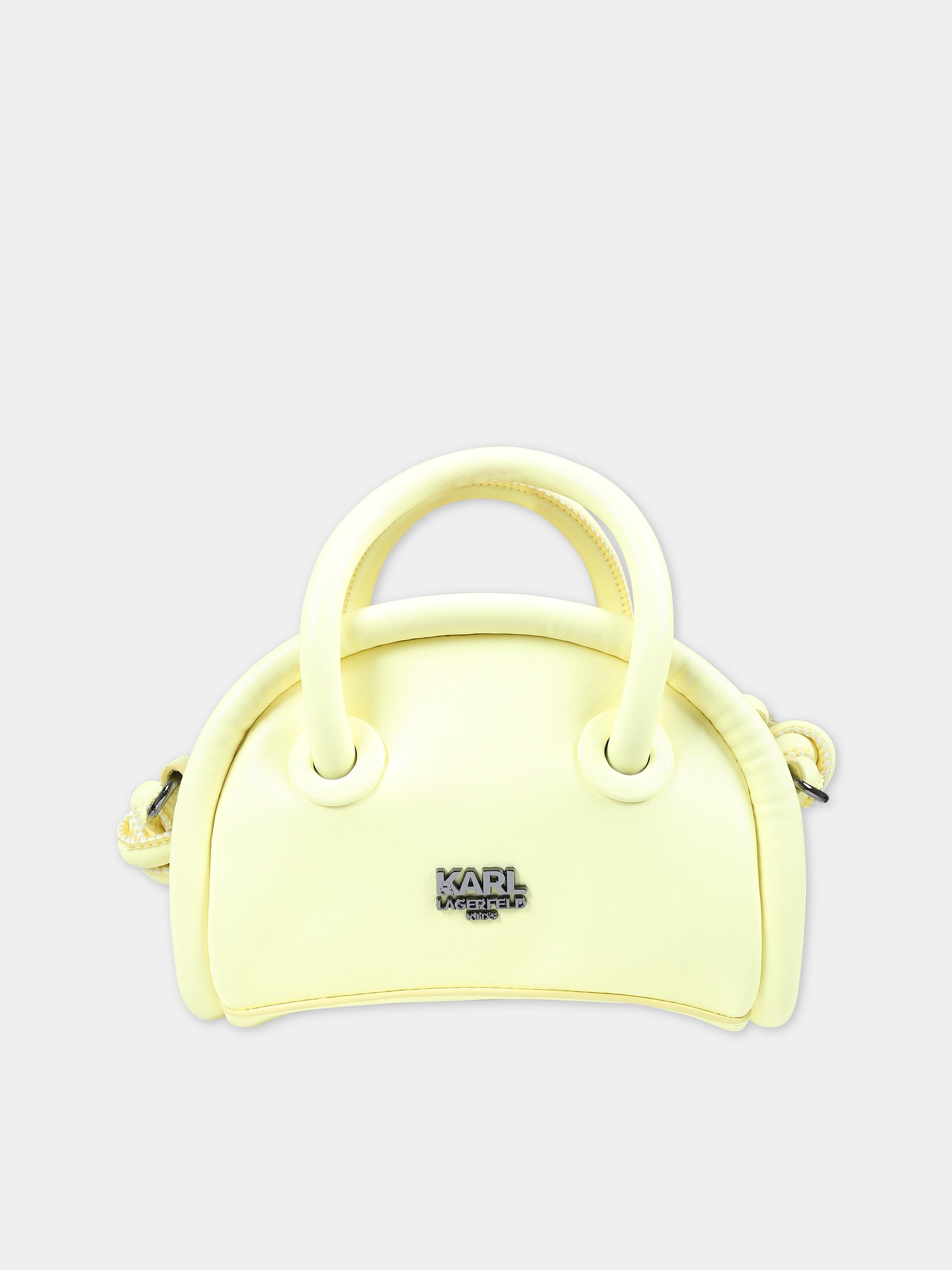 Borsa casual gialla per bambina con logo,Karl Lagerfeld Kids,Z30154 537