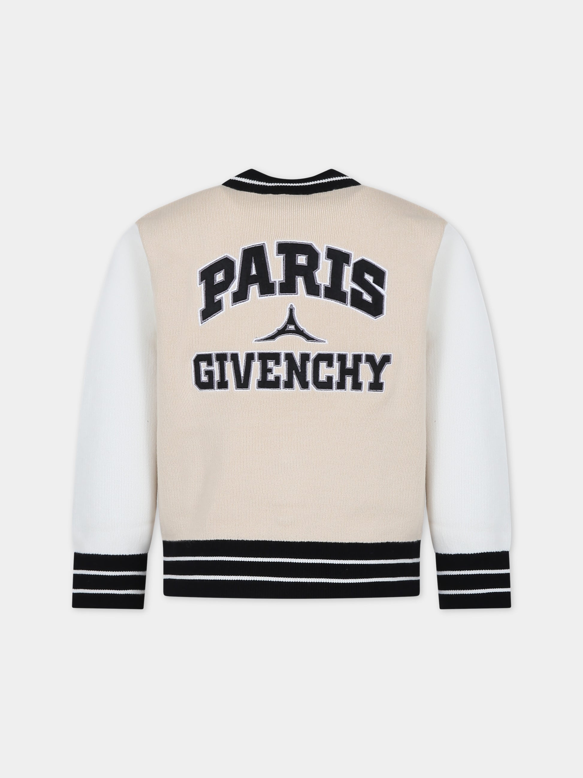 Bomber beige per bambino con logo,Givenchy Kids,H30110 184