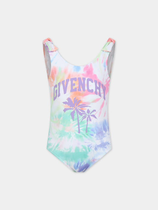 Costume multicolor per bambina con logo,Givenchy Kids,H30005 Z40