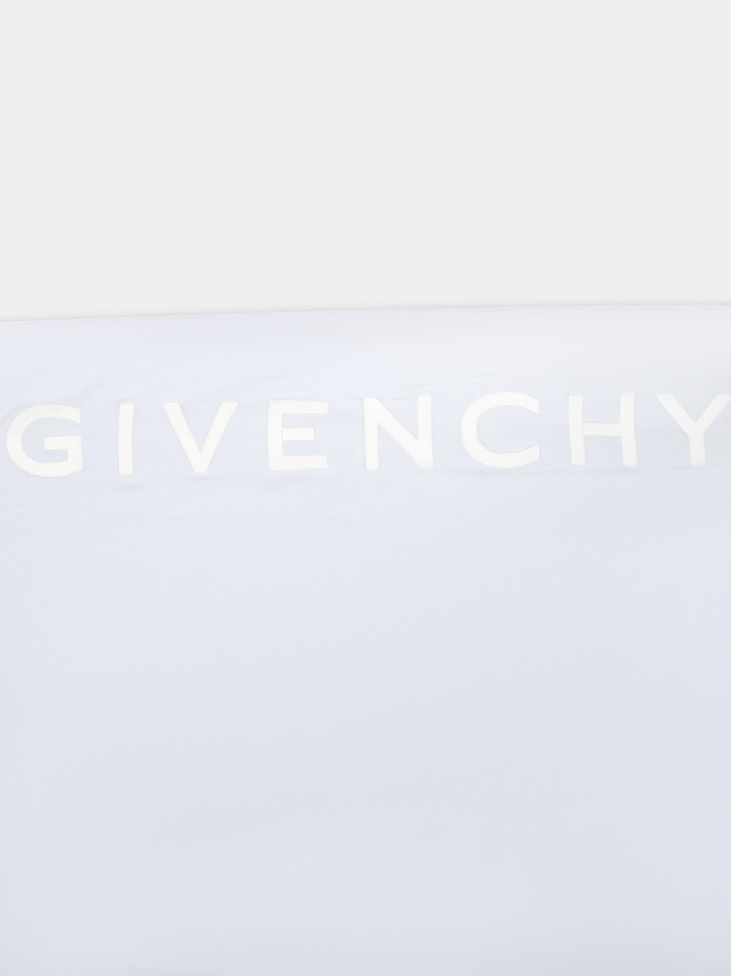 Coperta celeste per neonato con logo,Givenchy Kids,H30245 771
