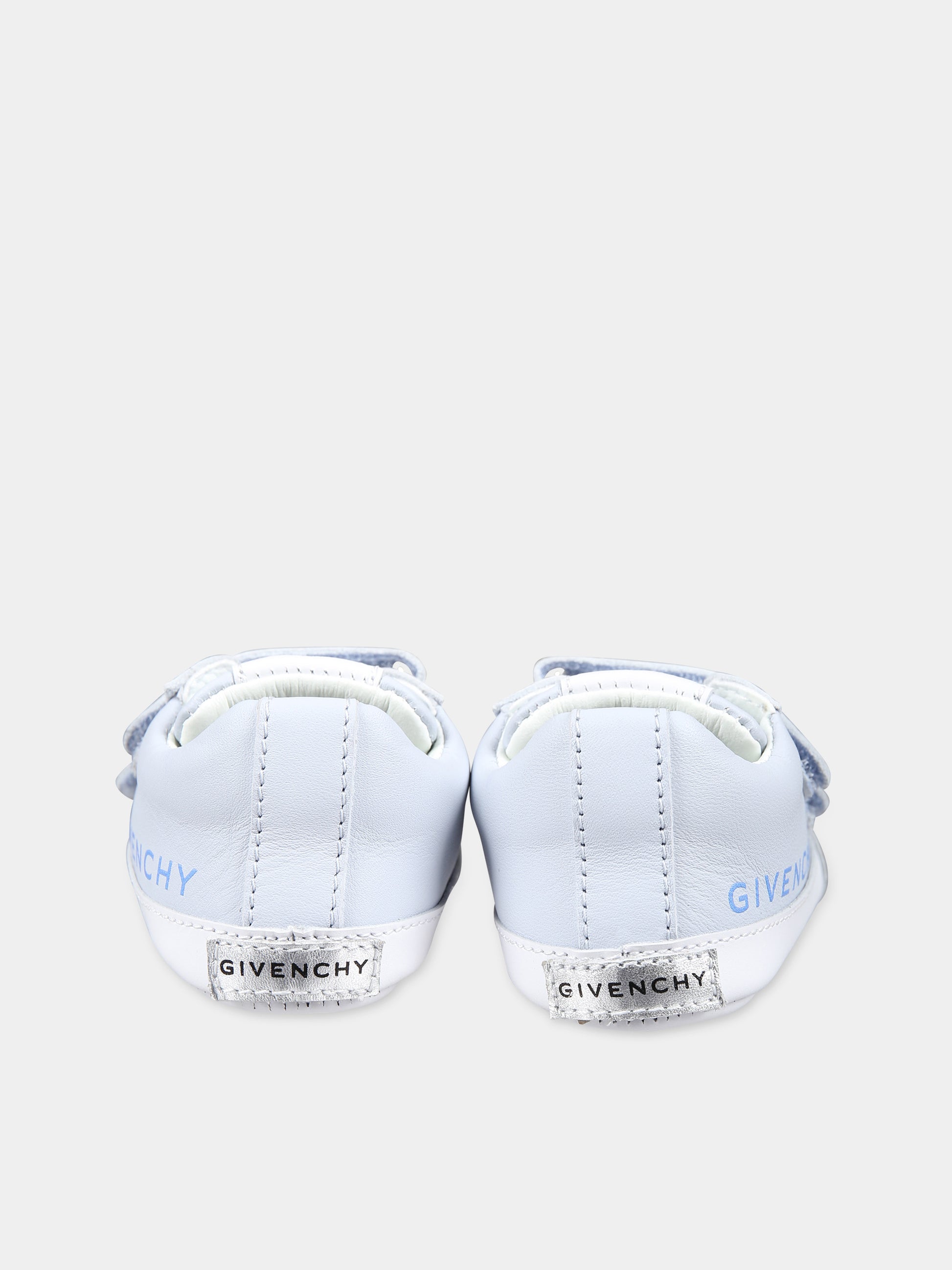 Sneakers celesti per neonato con logo,Givenchy Kids,H30228 771