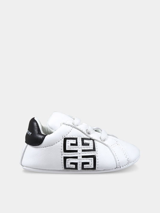 Sneakers basse bianche da culla per neonati con logo,Givenchy Kids,H30225 10P