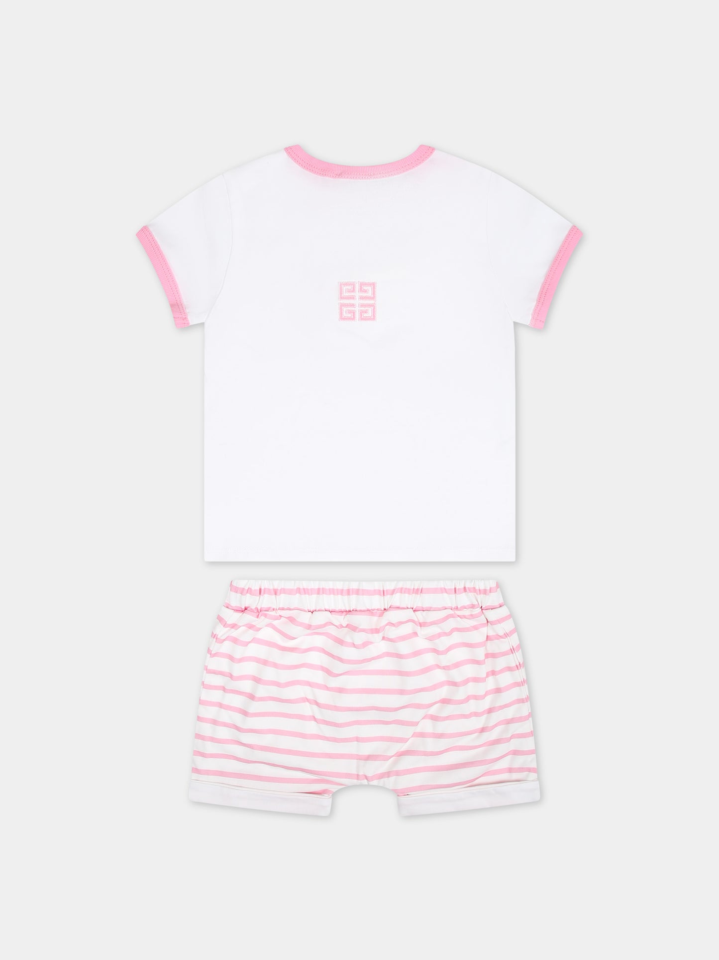 Completo rosa per neonata con logo,Givenchy Kids,H30265 465