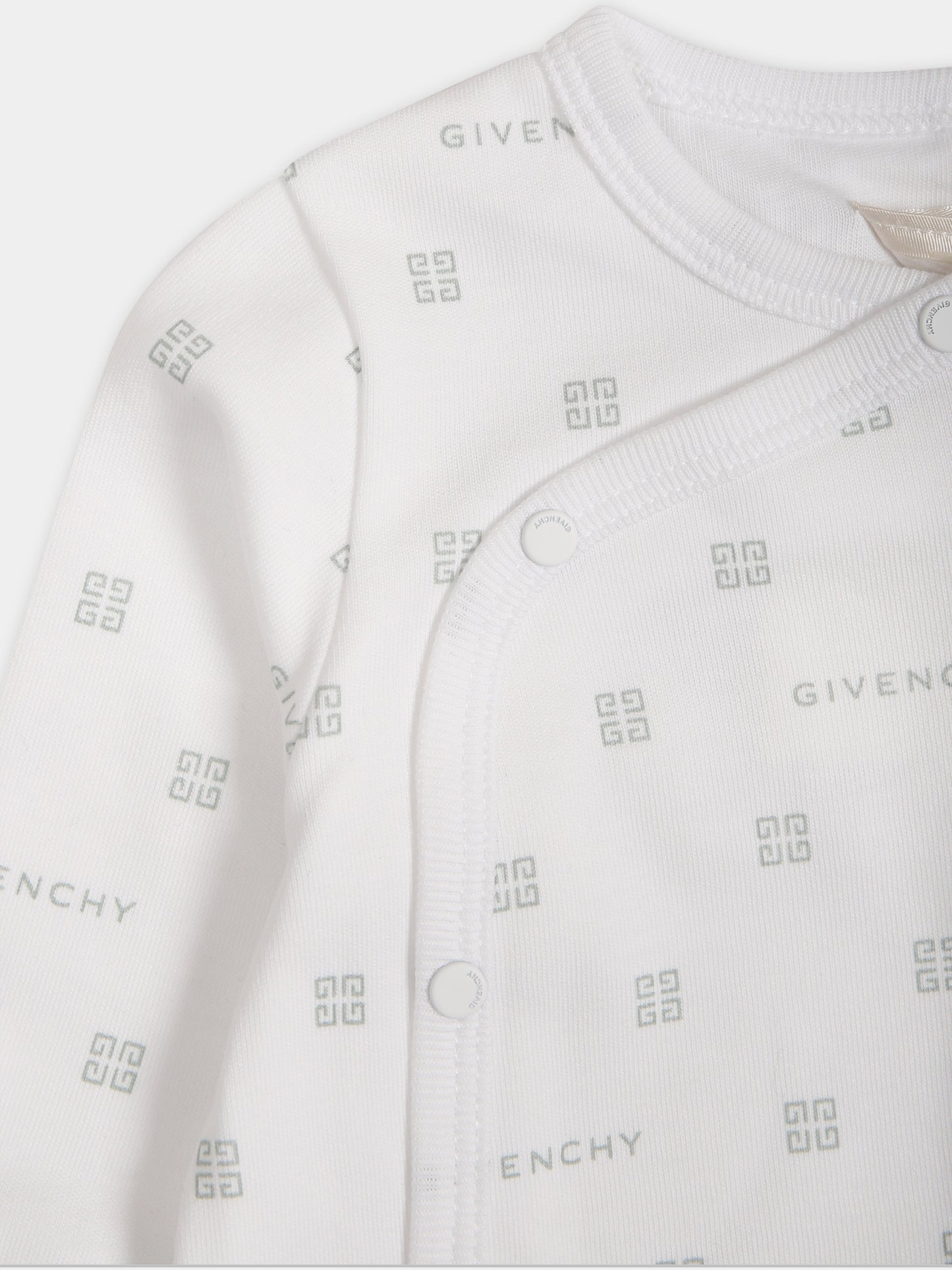 Tutina bianca per neonati con logo,Givenchy Kids,H30243 10P