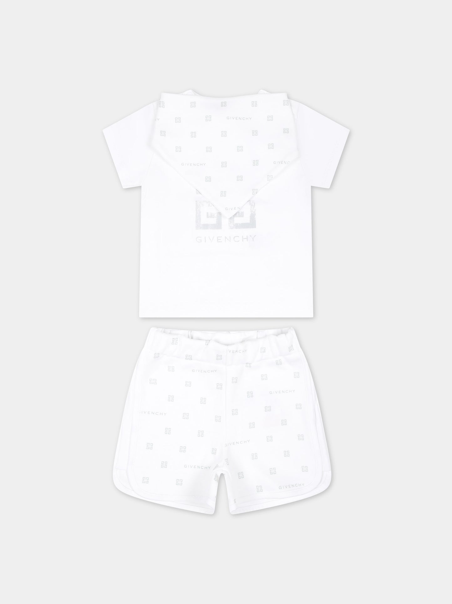 Completo bianco per neonati con logo,Givenchy Kids,H30237 10P