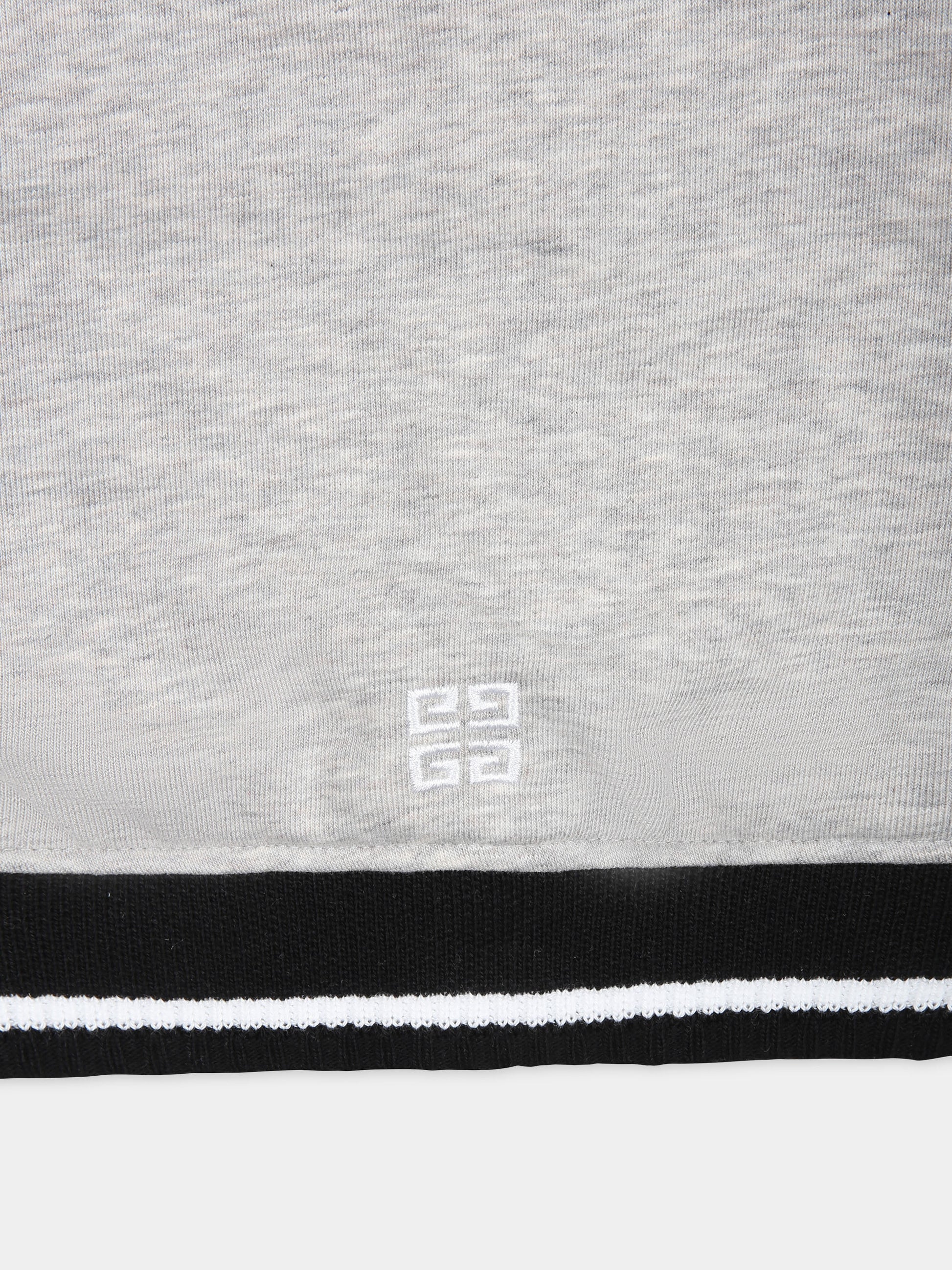 Bomber grigio per neonato con logo,Givenchy Kids,H30203 A01