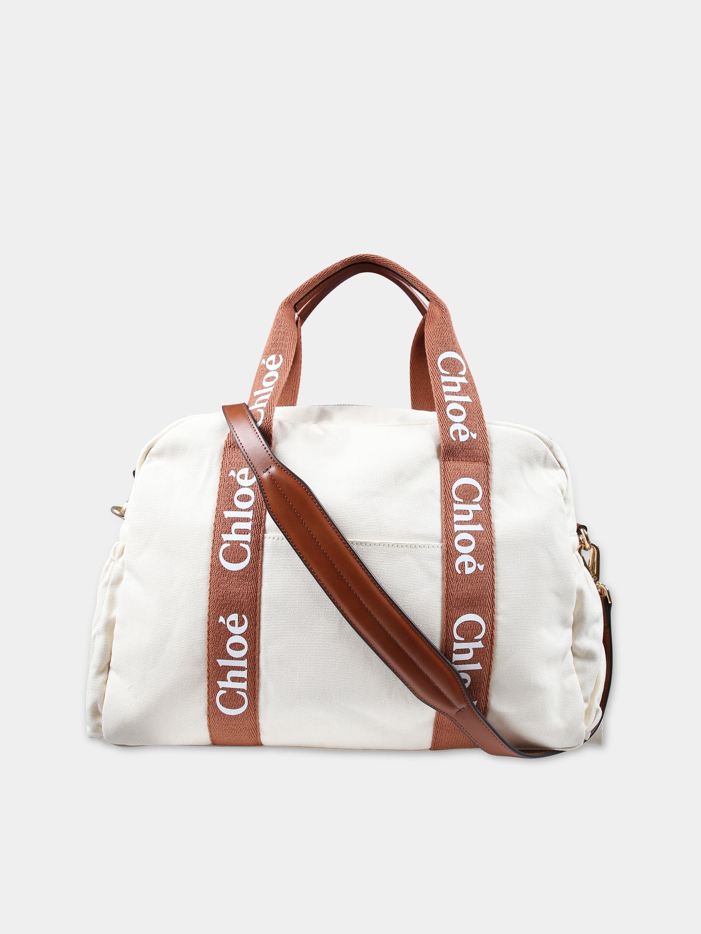 Borsa mamma avorio per neonata,Chloé Kids,C20190 148