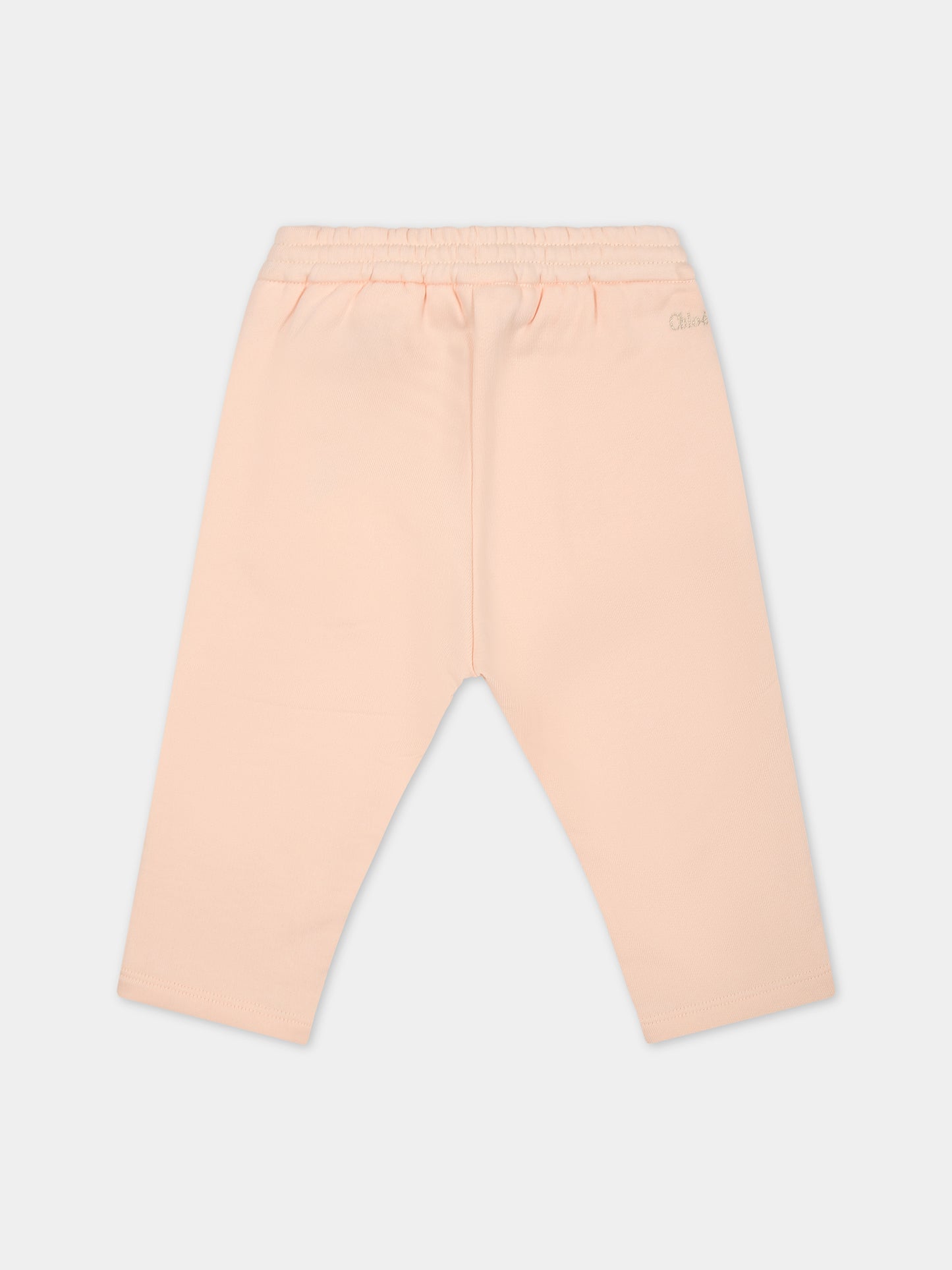 Pantalone casual rosa per neonata,Chloé Kids,C20017 45F