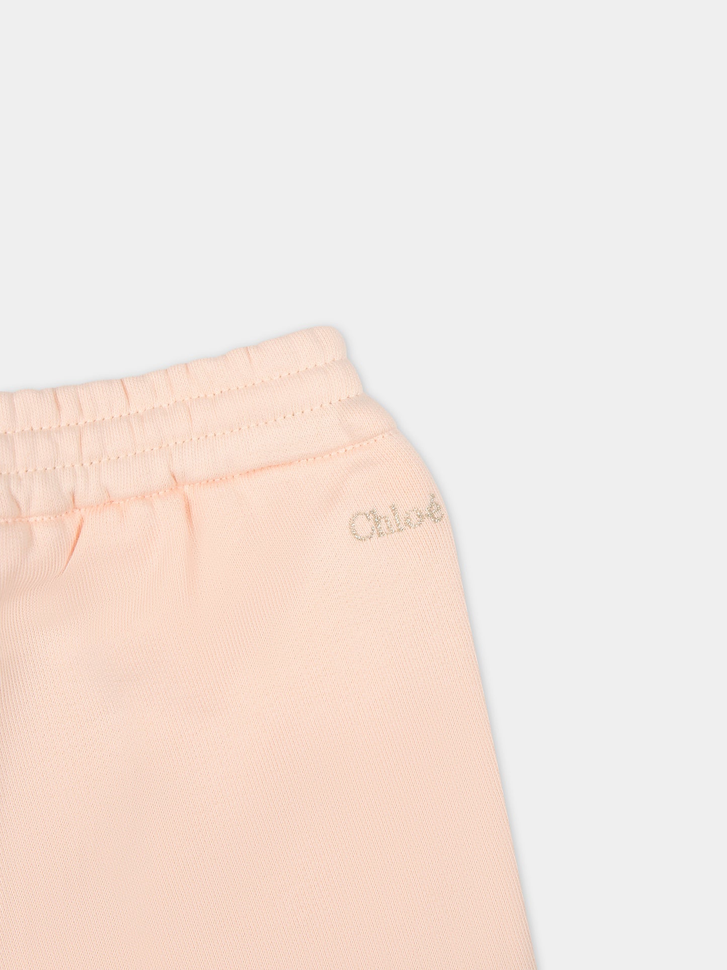 Pantalone casual rosa per neonata,Chloé Kids,C20017 45F