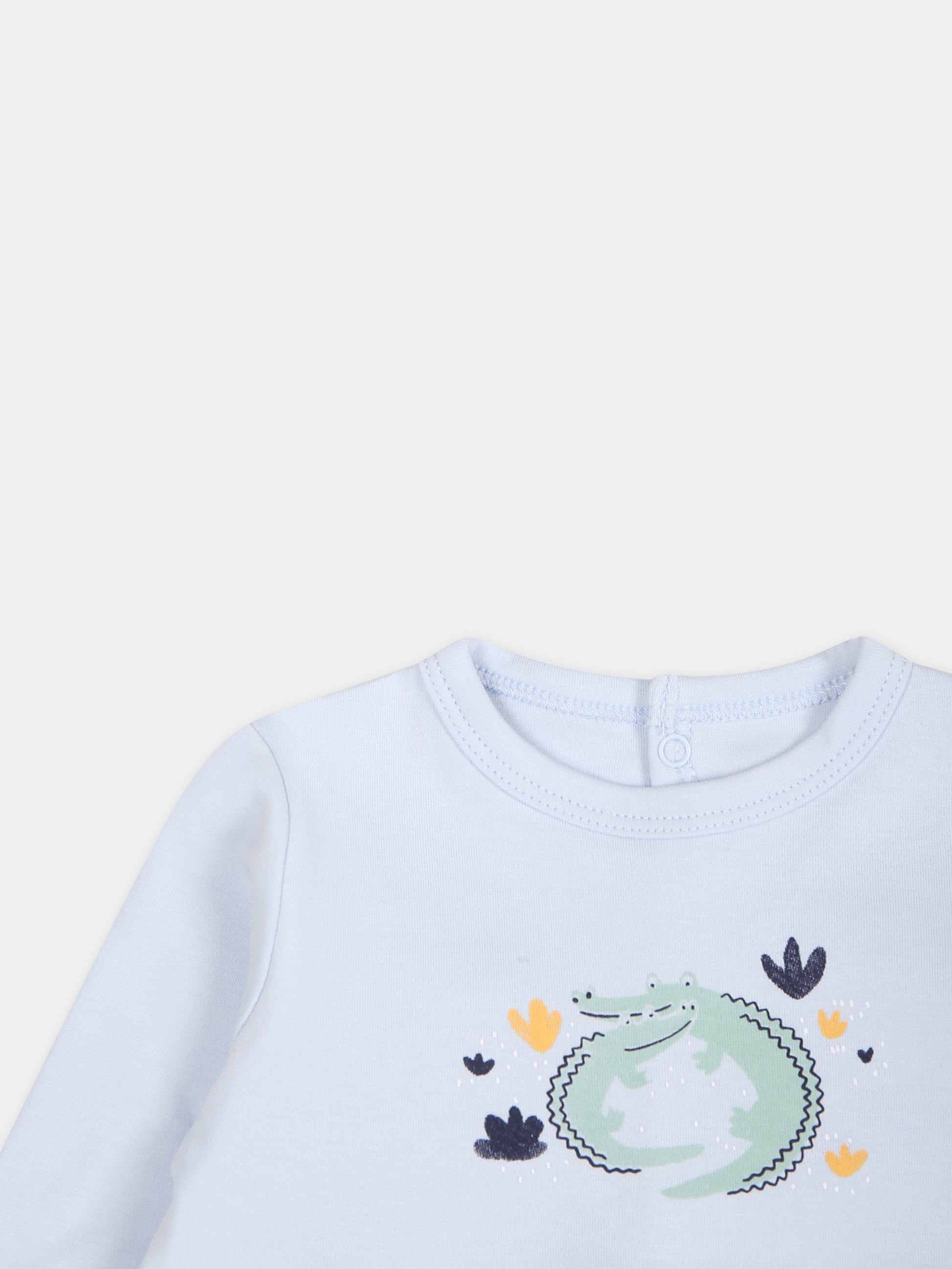 Tutina celeste per neonato con stampa multicolor,Carrement Beau,Y30048 78K