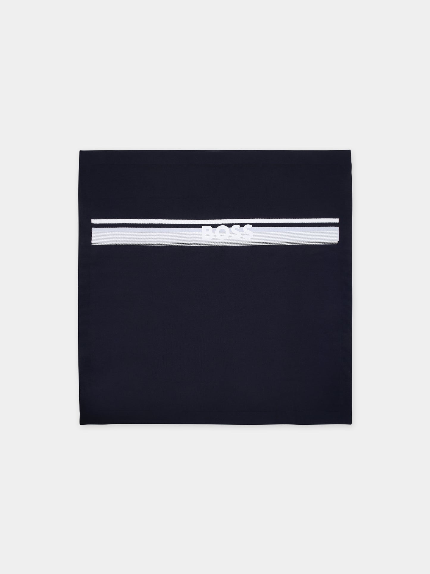 Coperta blu per neonato con logo,Boss,J50936 849