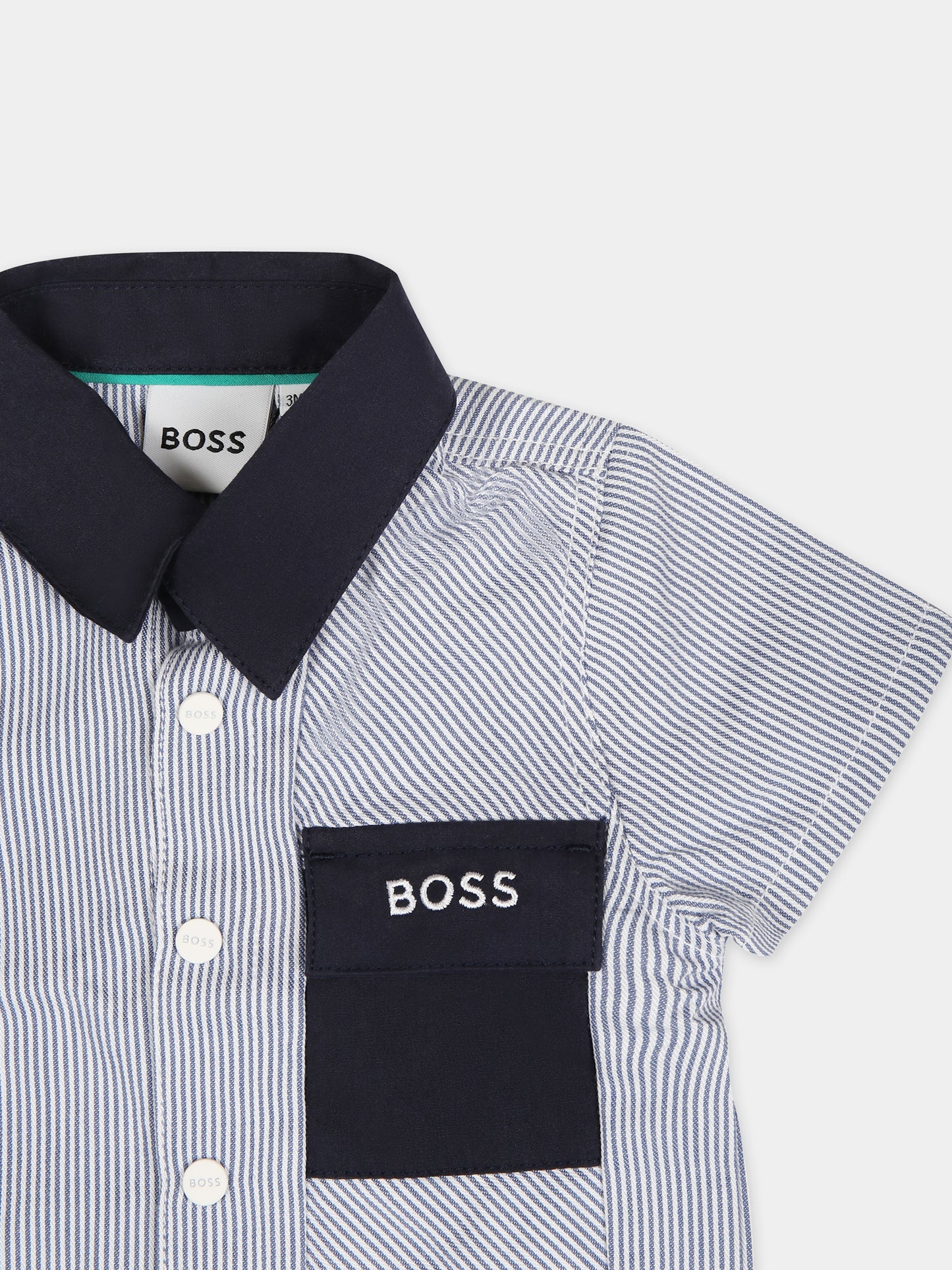 Completo sportivo multicolor per neonato con logo,Boss,J50805 V21