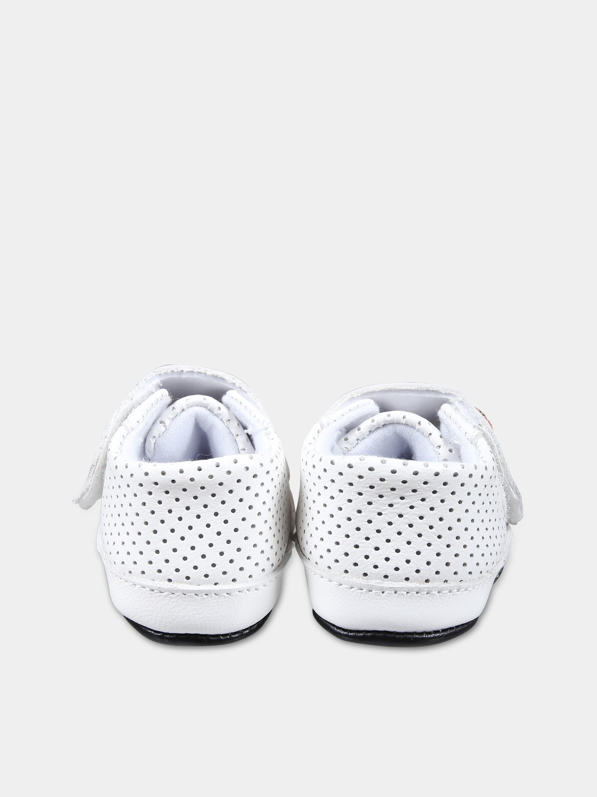 Sneakers bianche per neonato con logo,Boss,J50882 10P