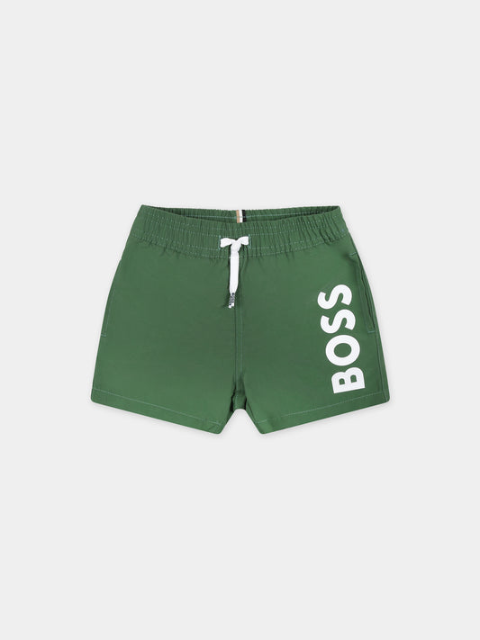 Boxer mare verdi per neonato con logo,Boss,J50569 651