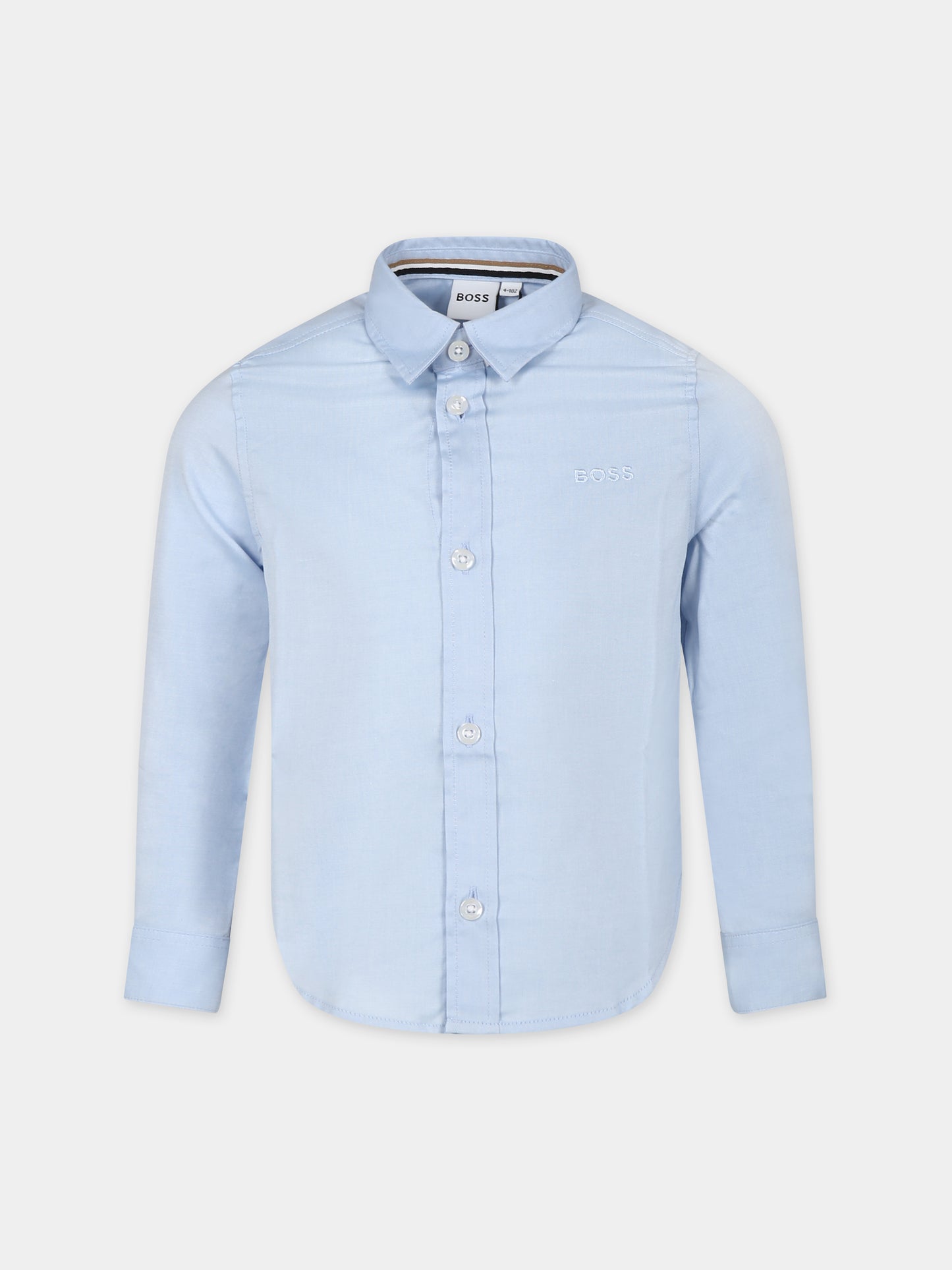 Camicia celeste per bambino,Boss,J50694 77D