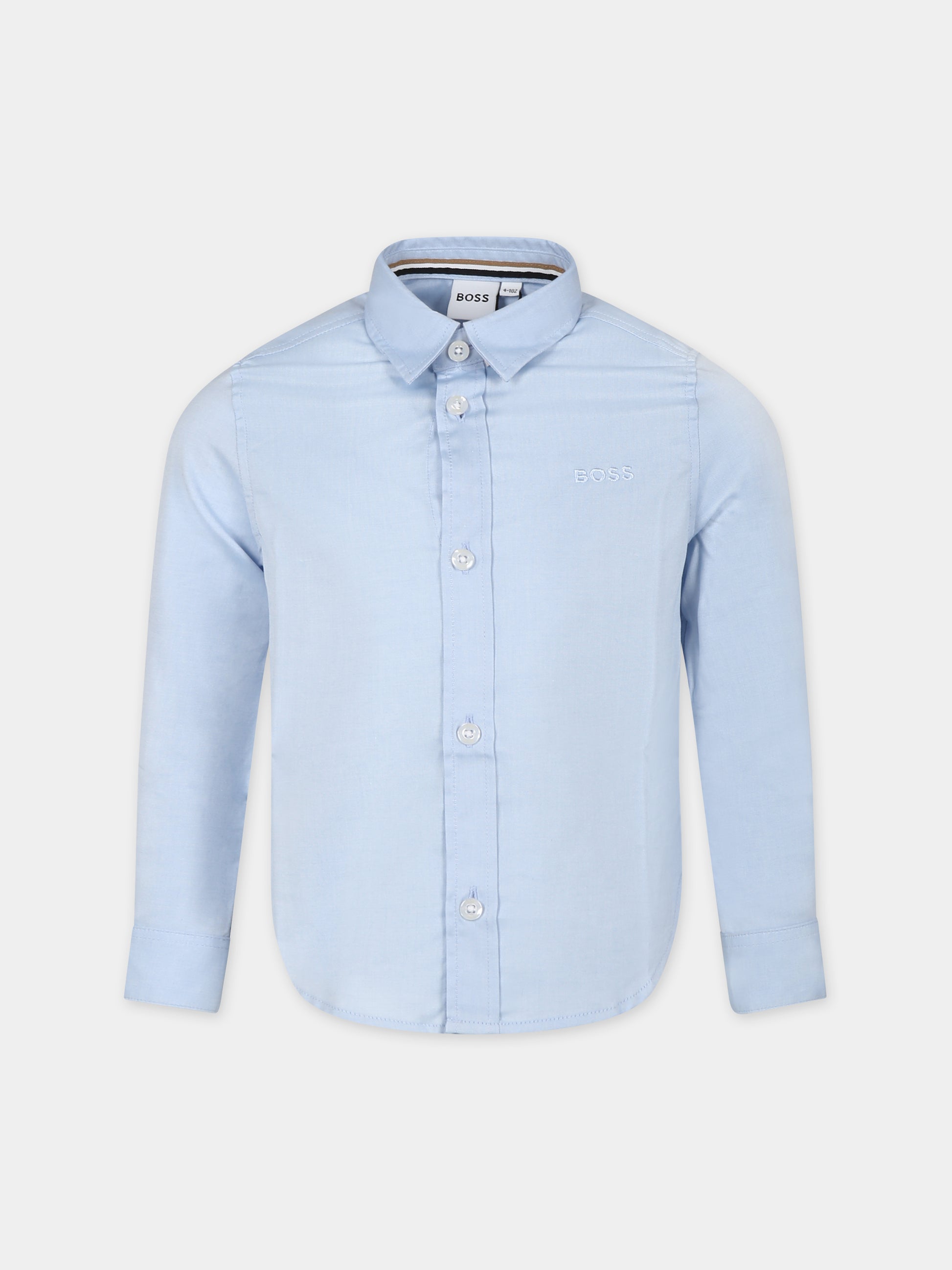 Camicia celeste per bambino,Boss,J50694 77D