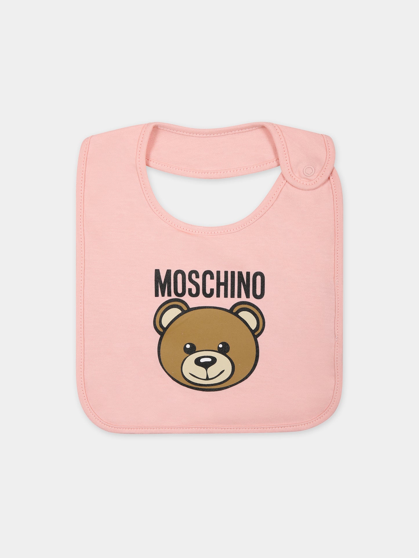 Set rosa per neonata con Teddy Bear,Moschino Kids,MUY067 LCA19 50209