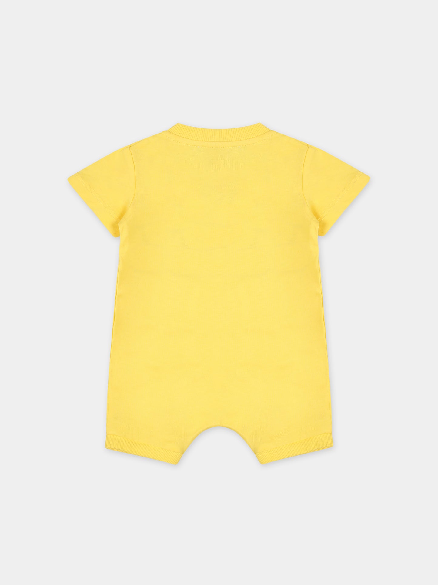 Pagliaccetto giallo per neonati con Teddy Bear,Moschino Kids,MNY022 LAA33 50162
