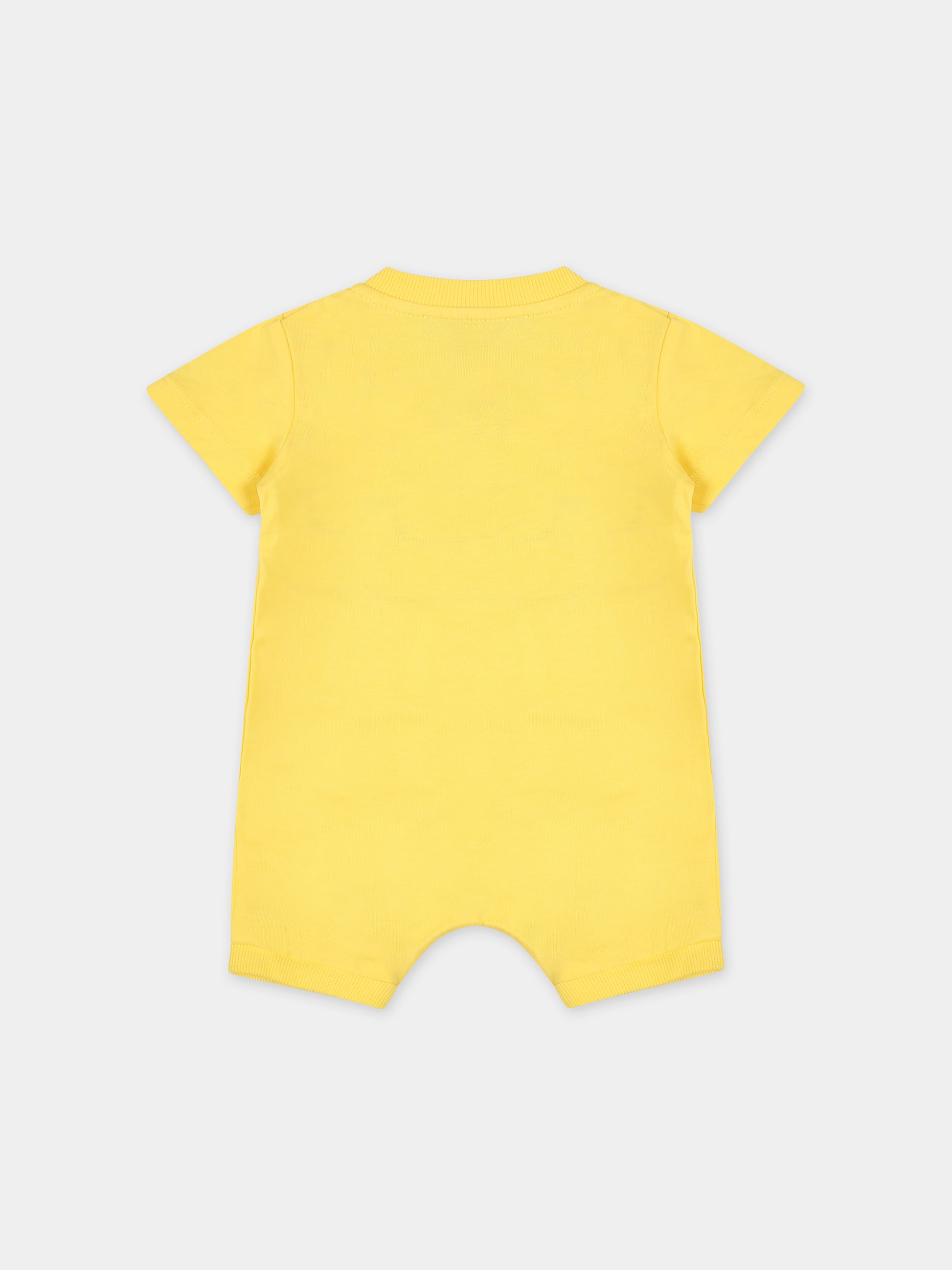Pagliaccetto giallo per neonati con Teddy Bear,Moschino Kids,MNY022 LAA33 50162