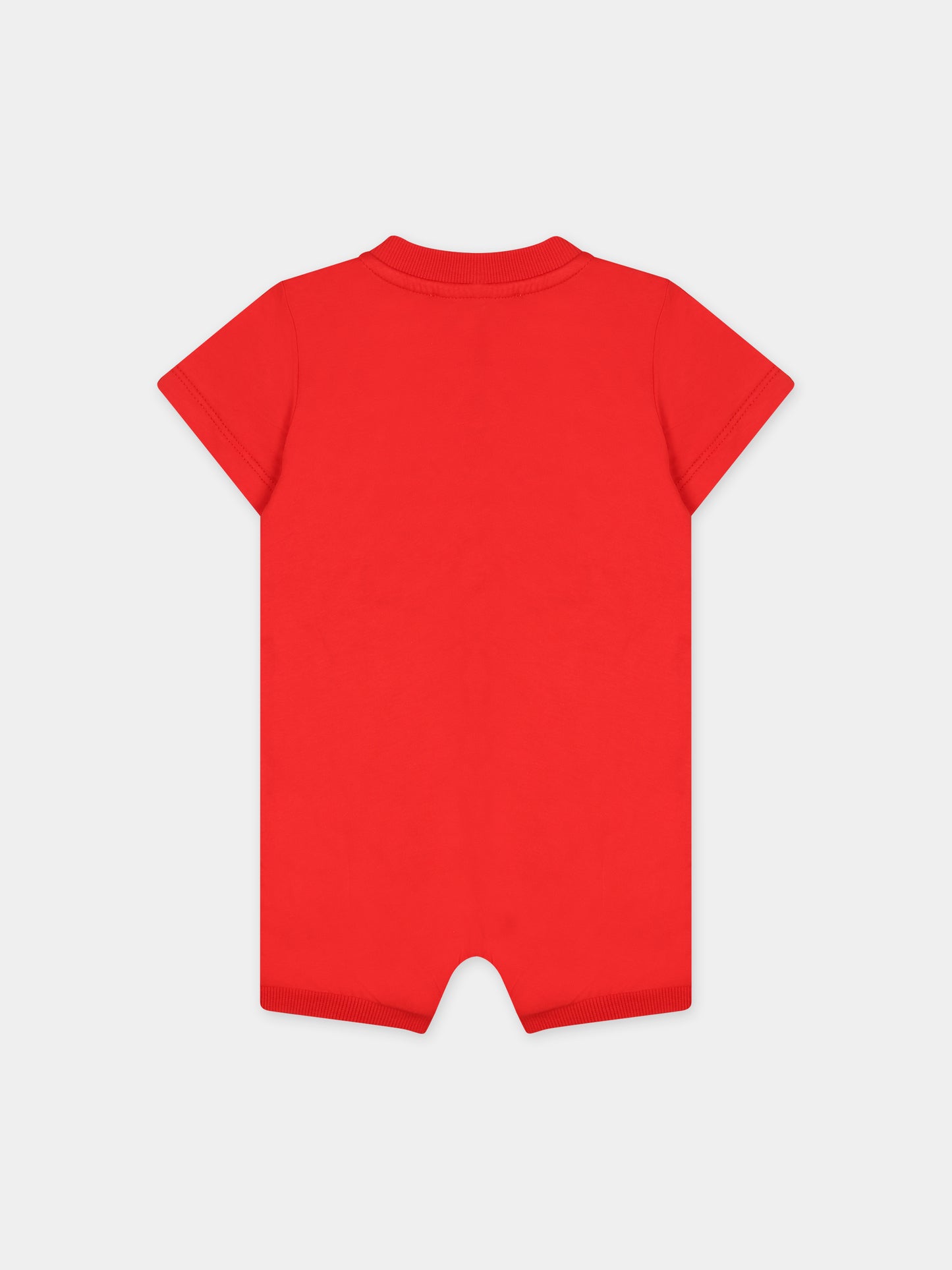 Pagliaccetto rosso per neonati con Teddy Bear,Moschino Kids,MNY022 LAA33 50109