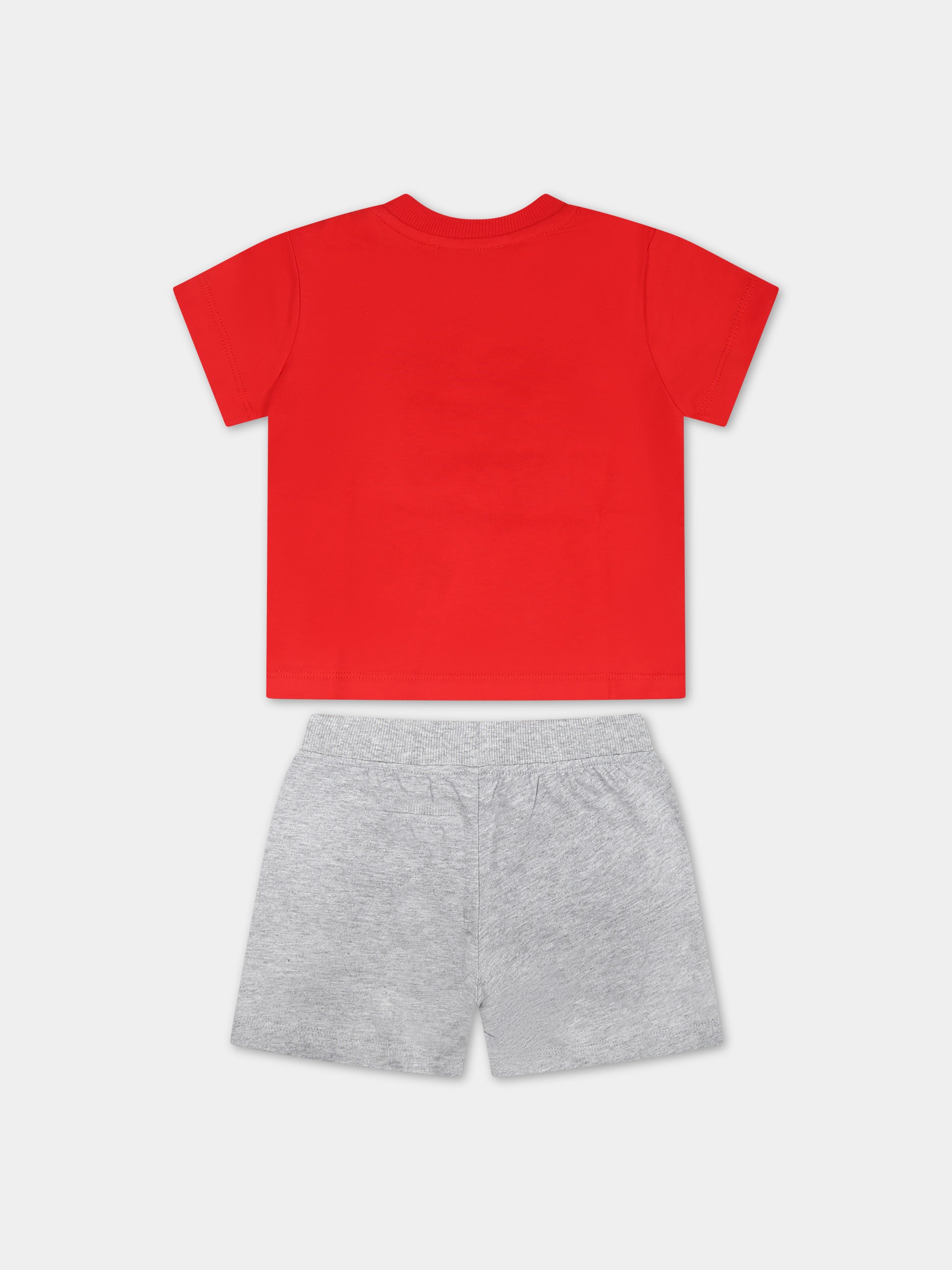 Completo multicolor per neonato con Teddy Bear e logo,Moschino Kids,MRG00M LAA02 82554