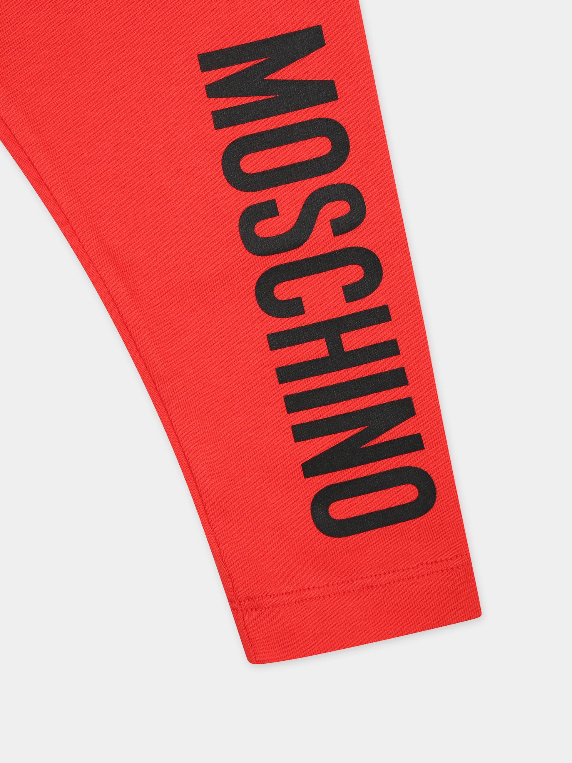 Leggings rosso per neonata con logo,Moschino Kids,MAP032 LBA00 50109