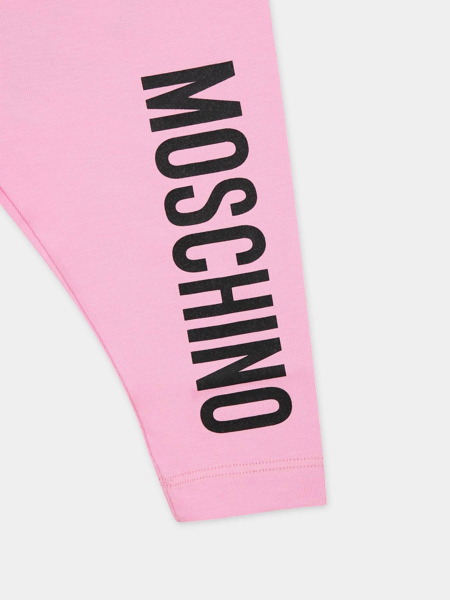 Leggings rosa per neonata con logo,Moschino Kids,MAP032 LBA00 50206