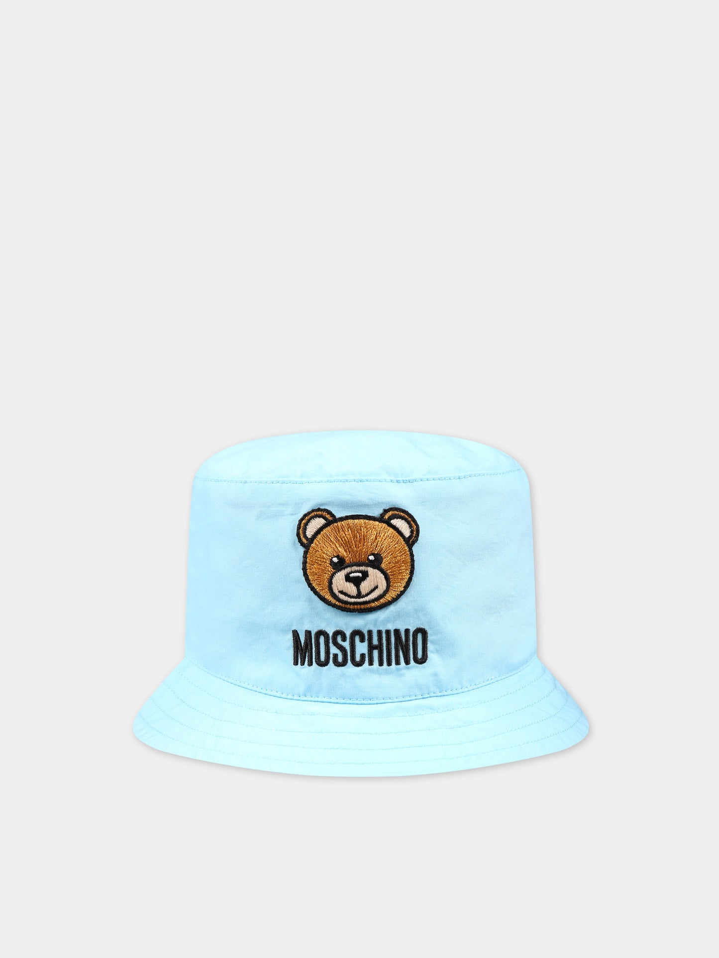 Cloche celeste per neonato con Teddy Bear,Moschino Kids,MNX032 LLA11 40538