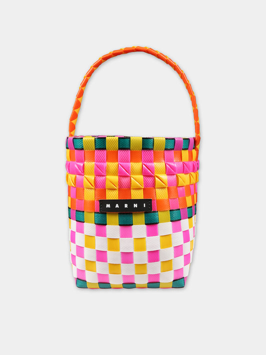 Borsa multicolor per bambina con logo,Marni Kids,M00332 M00IW MW62F 0M340