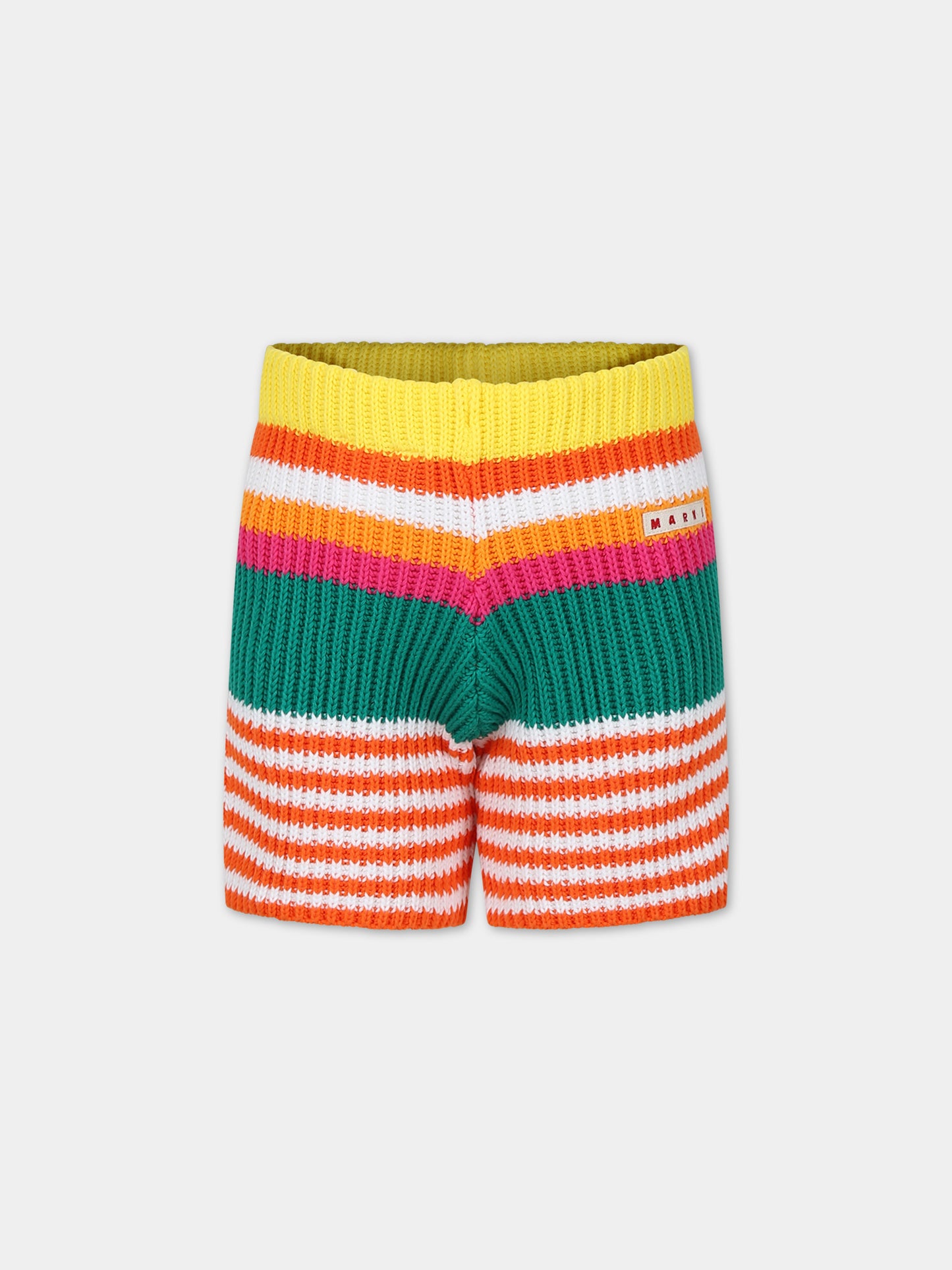 Short casual multicolor per bambina con logo,Marni Kids,M01049 M00RX MP143F 0M429