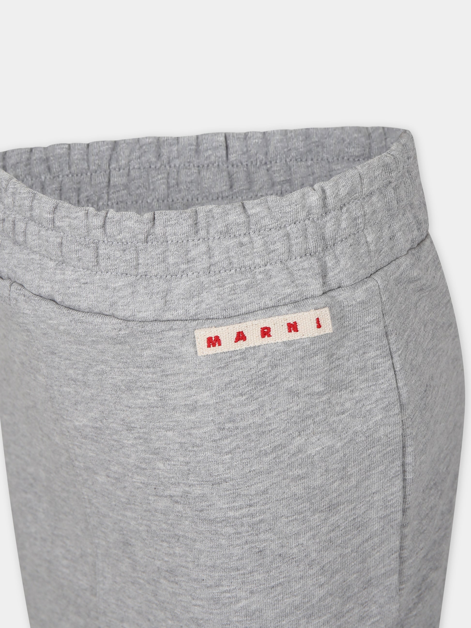 Gonna grigia per bambina con logo,Marni Kids,M01038 M00SF MG129F 0M903