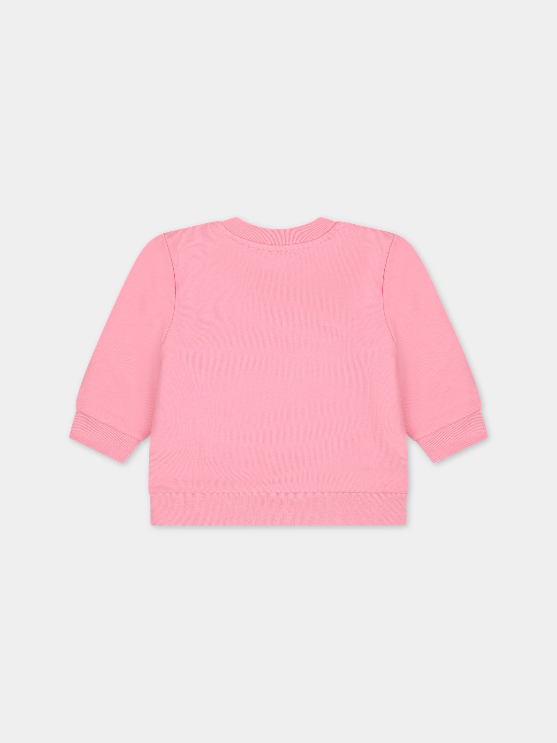 Felpa rosa per neonata con logo,Marni Kids,M01137 M00NF MS44B 0M340