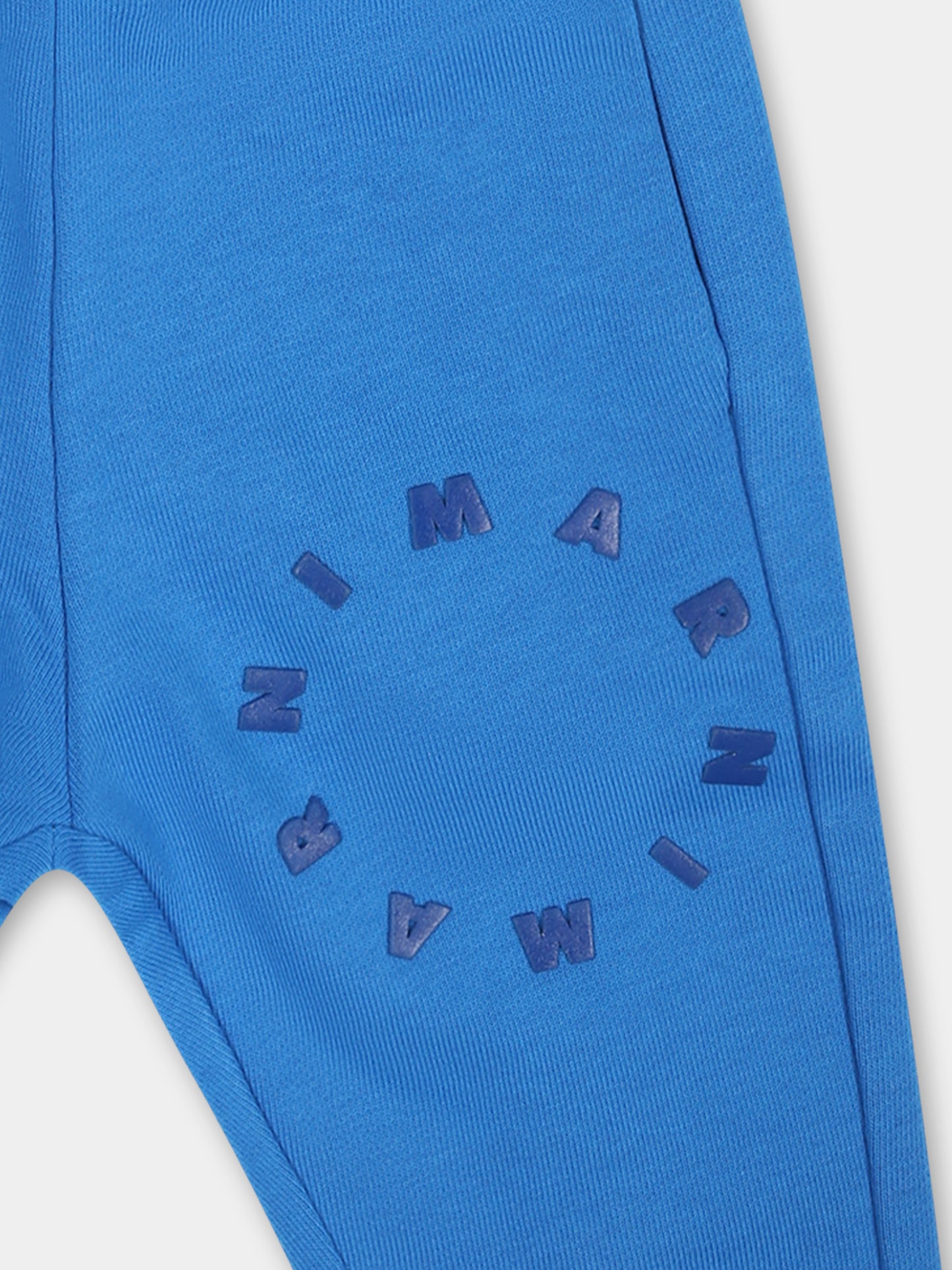 Pantaloni azzurri per neonato con logo,Marni Kids,M01135 M00NF MP57B 0M846