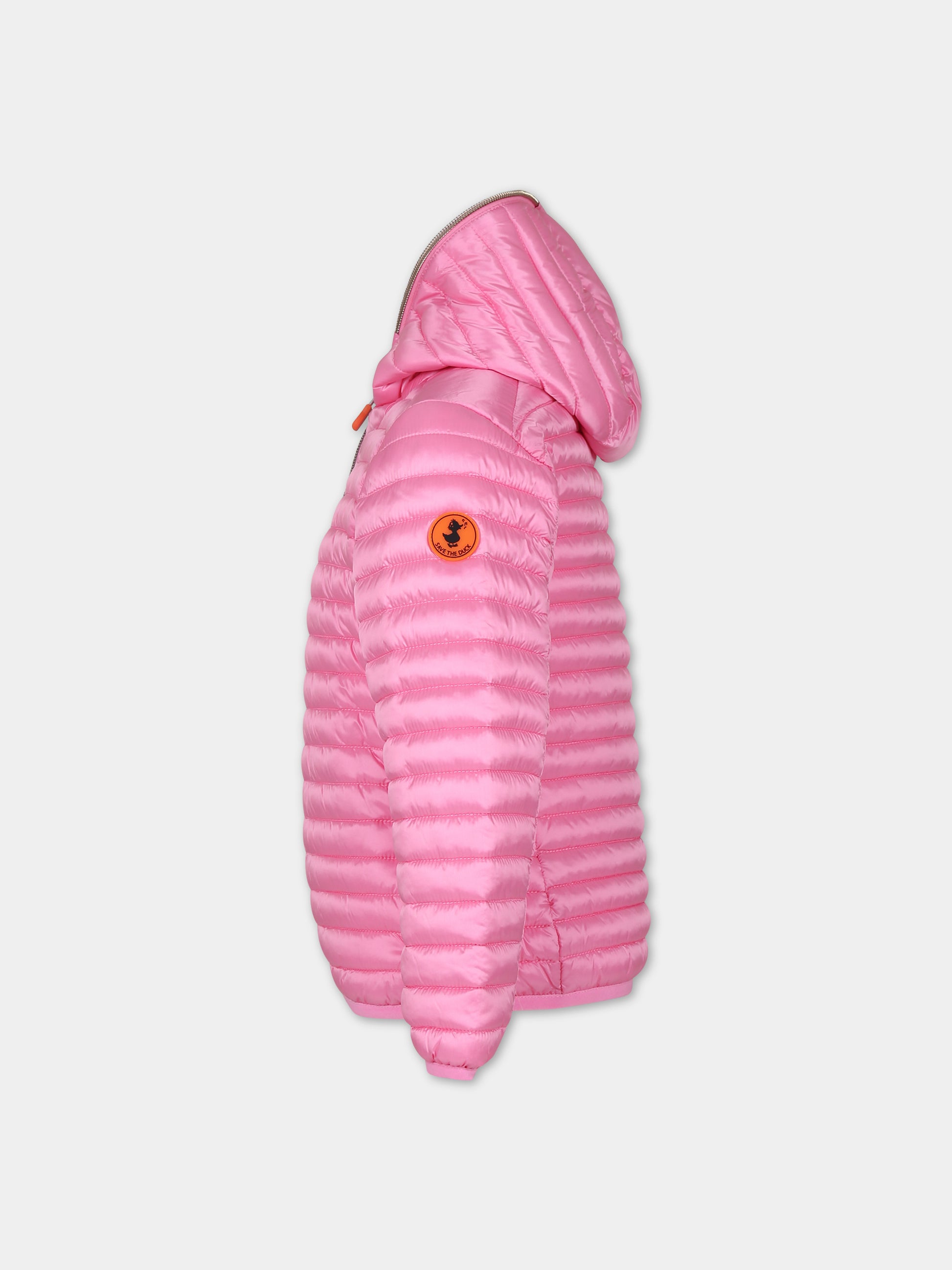 Piumino Rosy rosa per bambina con logo,Save The Duck Kids,J32310G IRIS18 80018