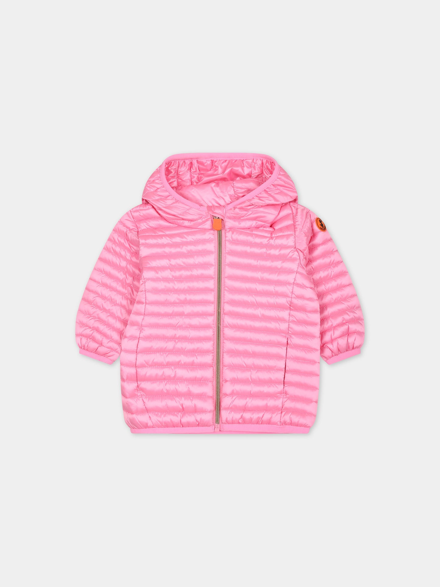 Piumino rosa Lucy per neonata con logo,Save The Duck Kids,I30005G IRIS18 80018