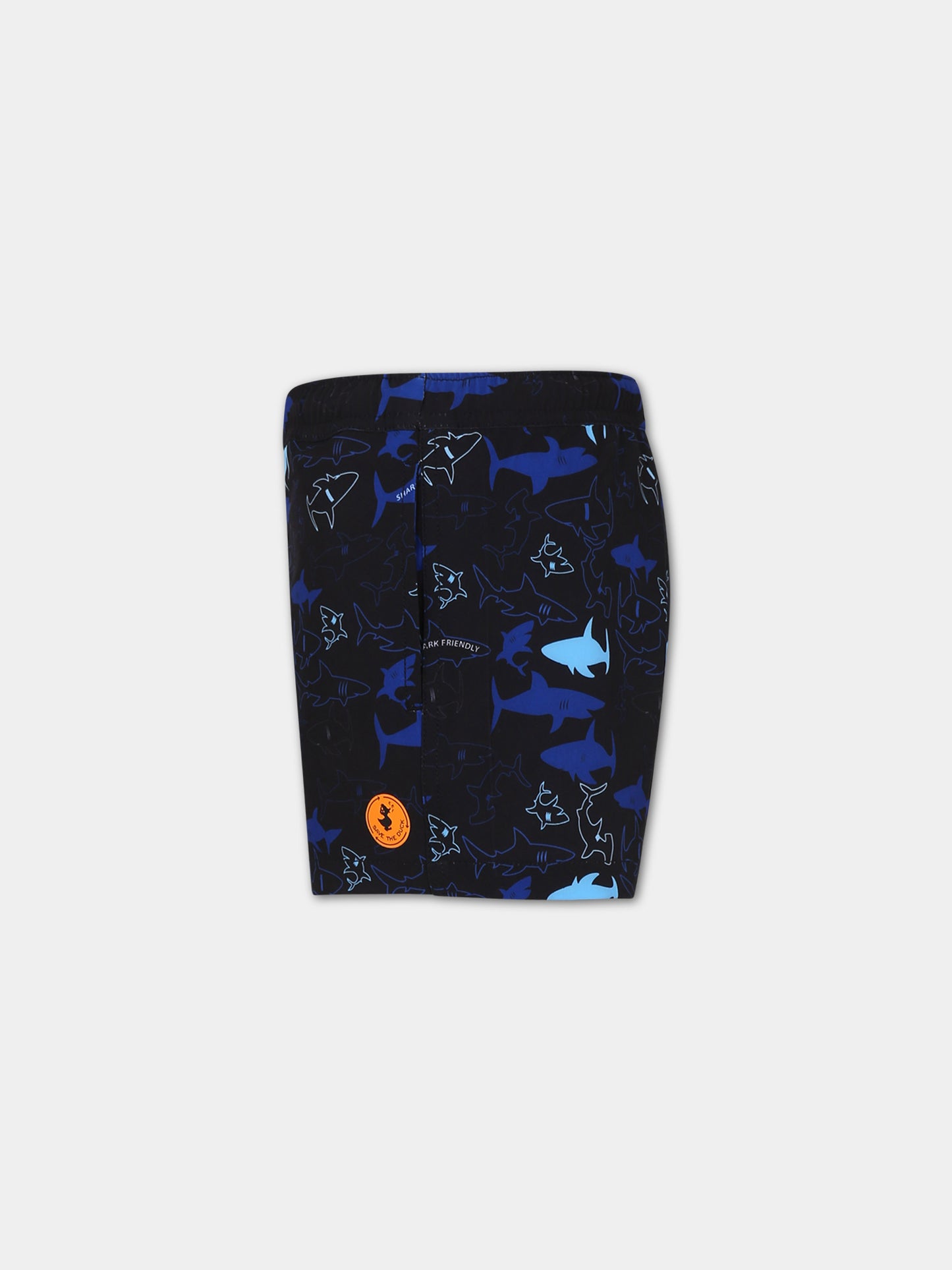 Boxer Getu nero per bambino con stampa squali,Save The Duck Kids,JW1231B SIPO18 21070