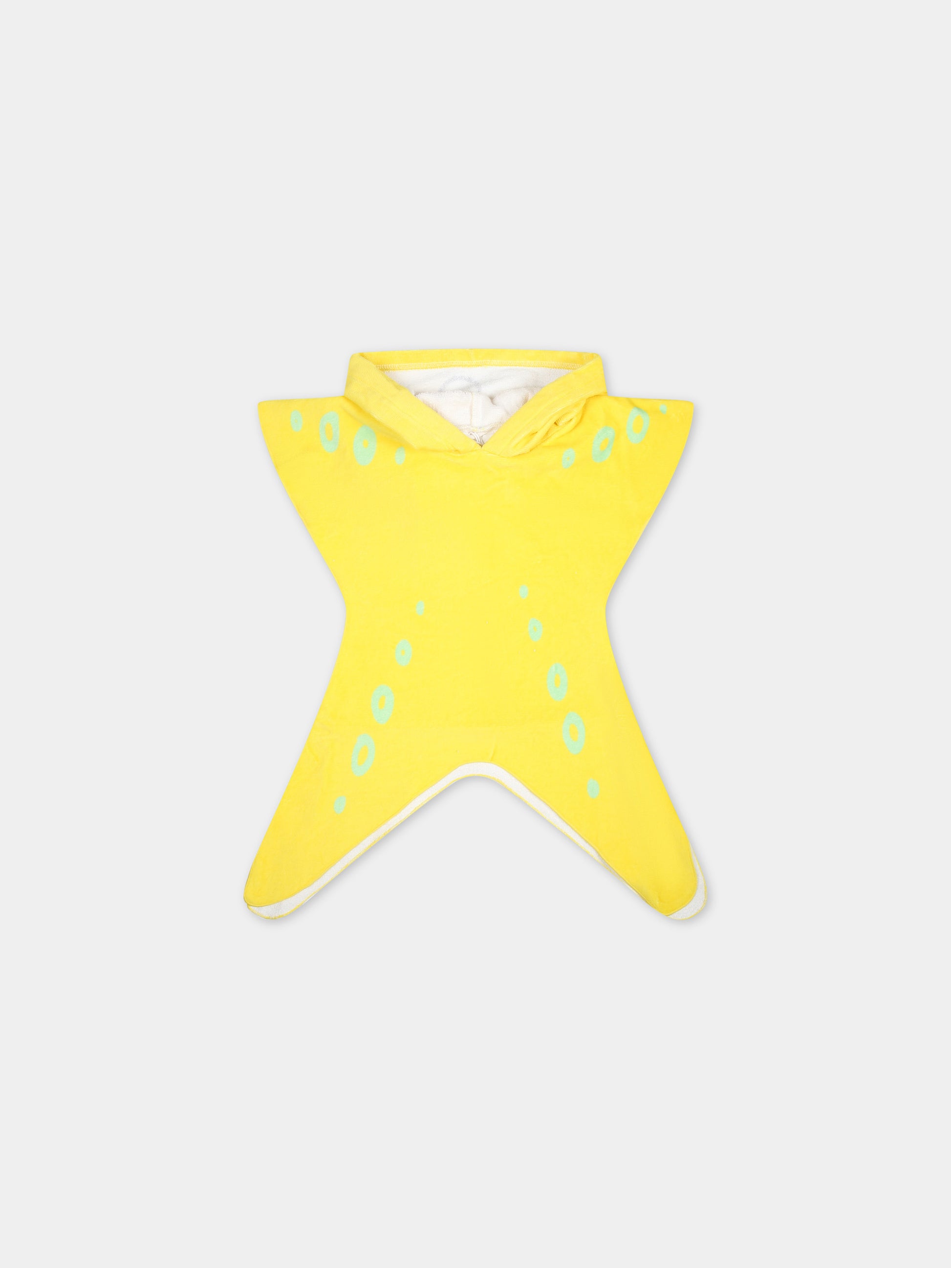 Accappatoio giallo per neonati con squalo,Stella Mccartney Kids,TUC600 Z0163 232