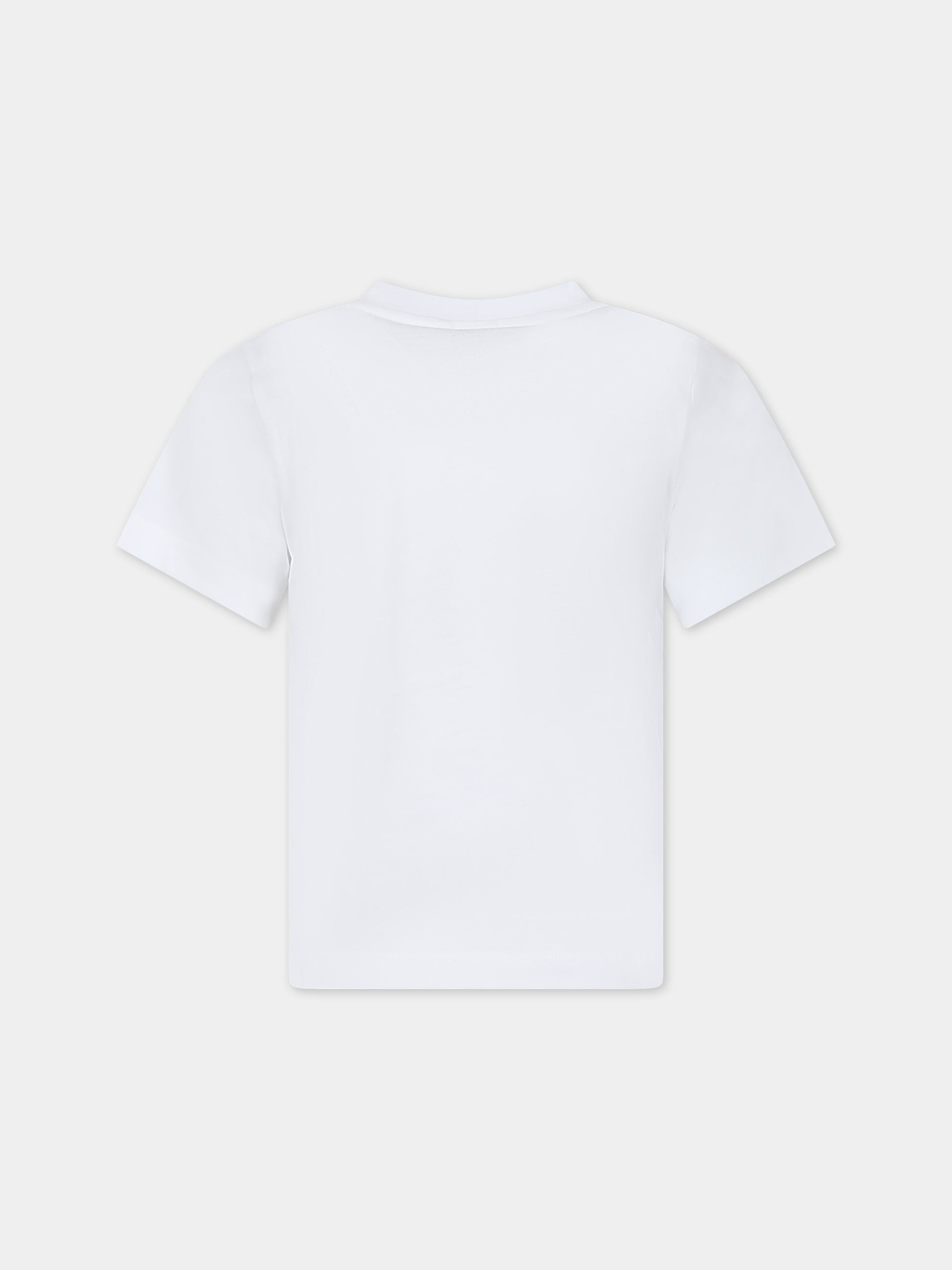 T-shirt bianca per bambino con stampa multicolor,Stella Mccartney Kids,TU8R41 Z0434 100