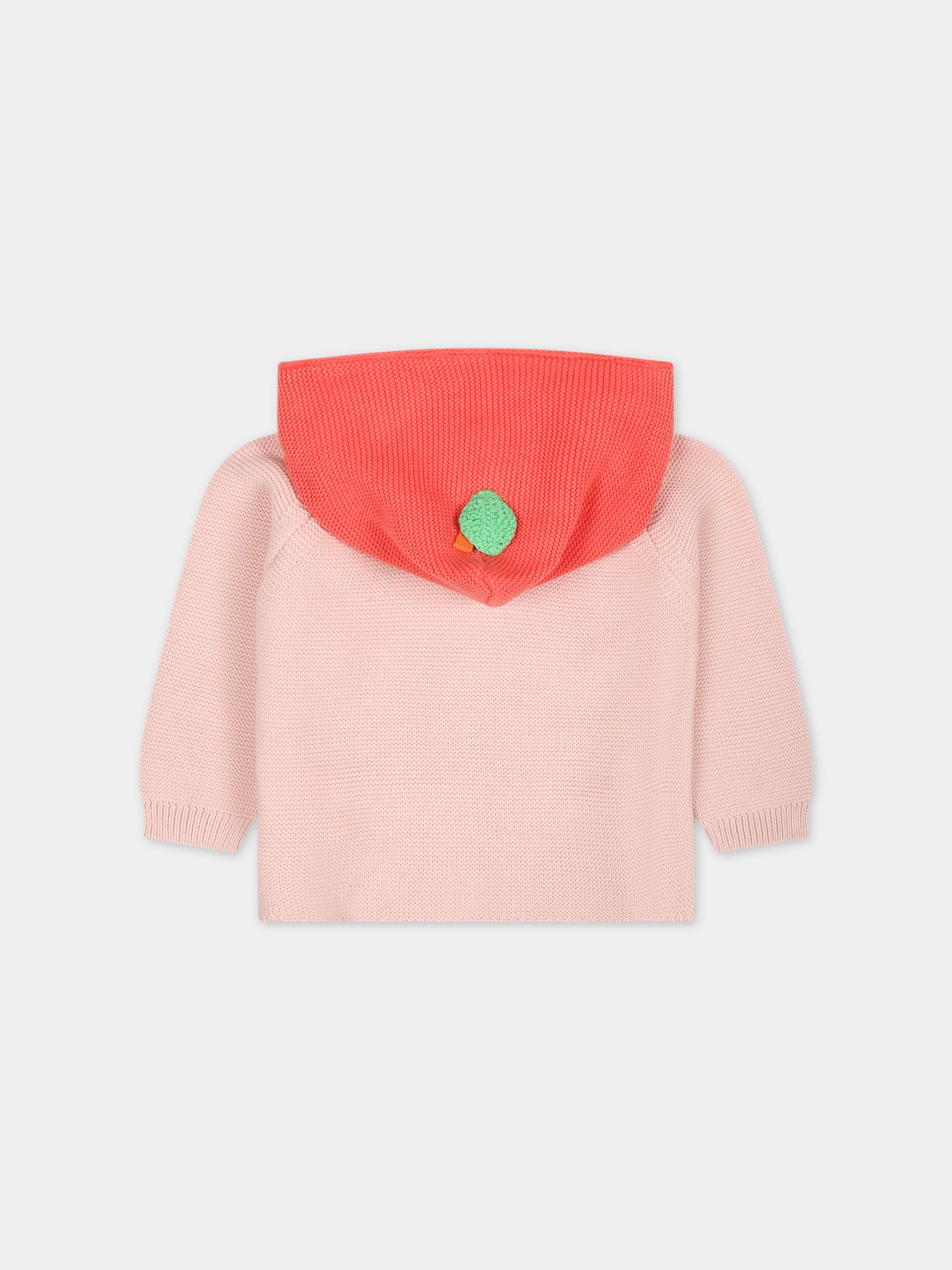 Cardigan rosa per neonata,Stella Mccartney Kids,TU9080 Z1881 505