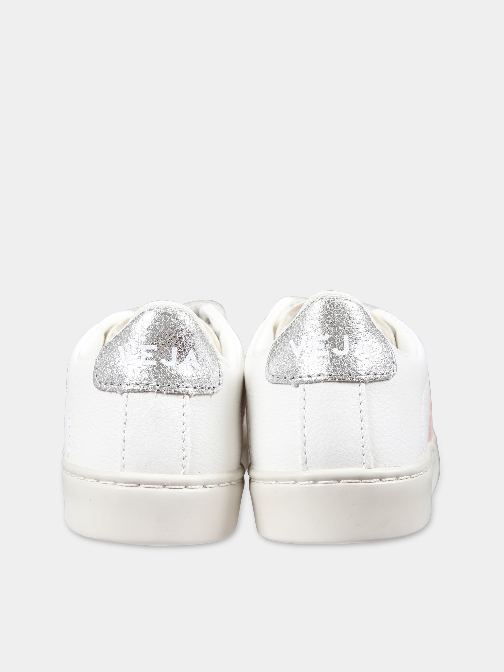 Sneakers bianche per bambina con logo,Veja,SV0502529C