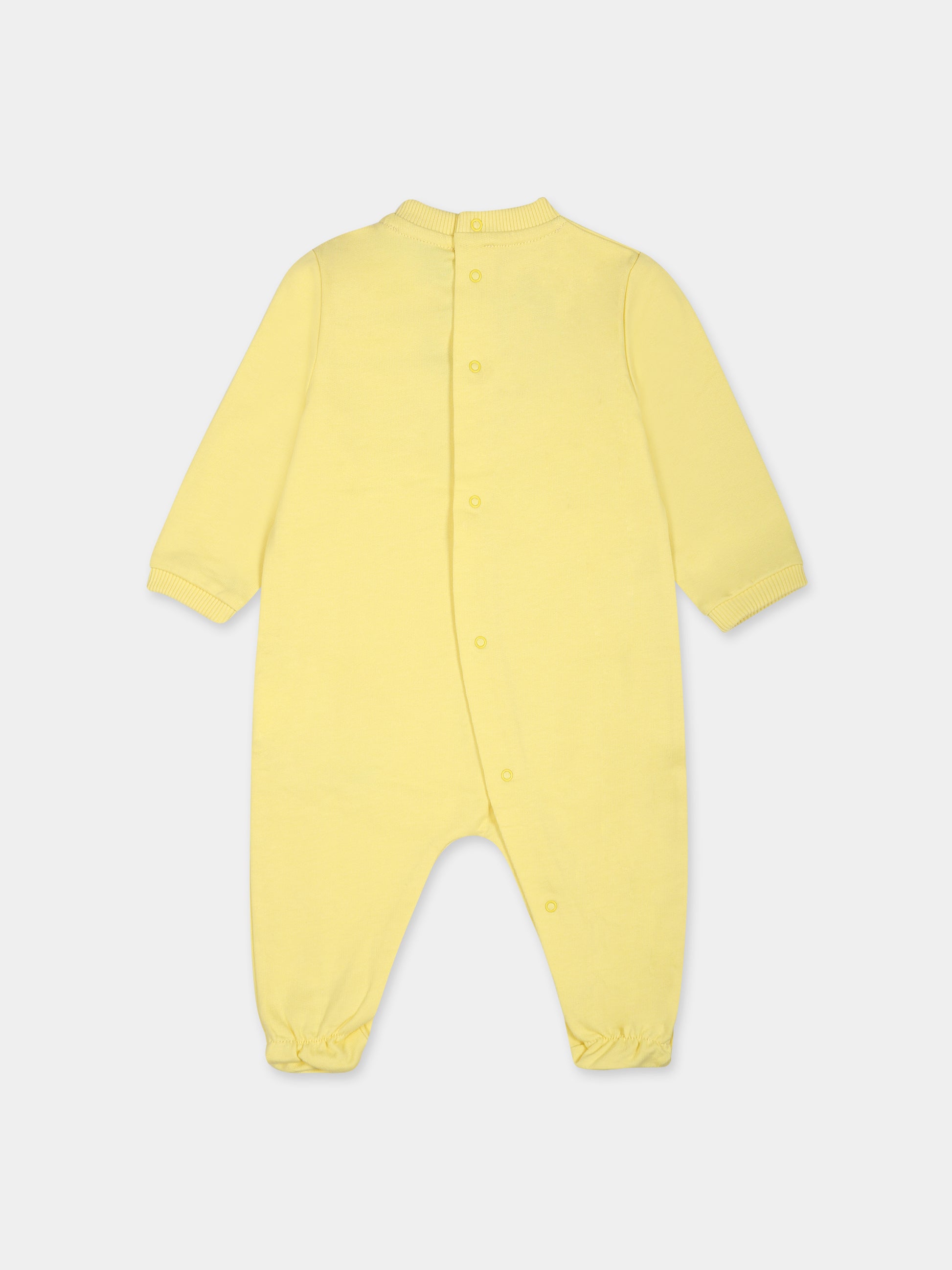 Set giallo per neonati con Teddy Bear e logo,Moschino Kids,MMY03I LCA19 50230