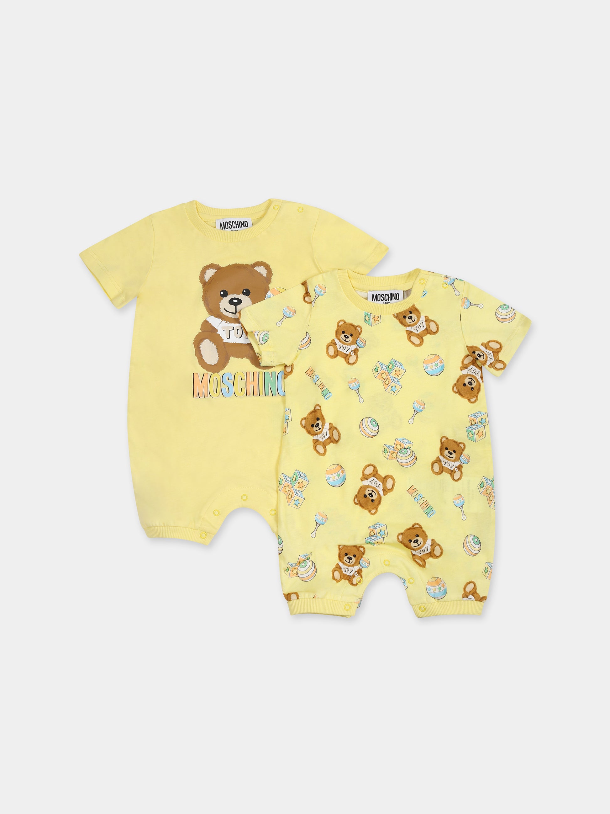 Set giallo per neonati con Teddy Bear,Moschino Kids,MPY02P LAB59 84490