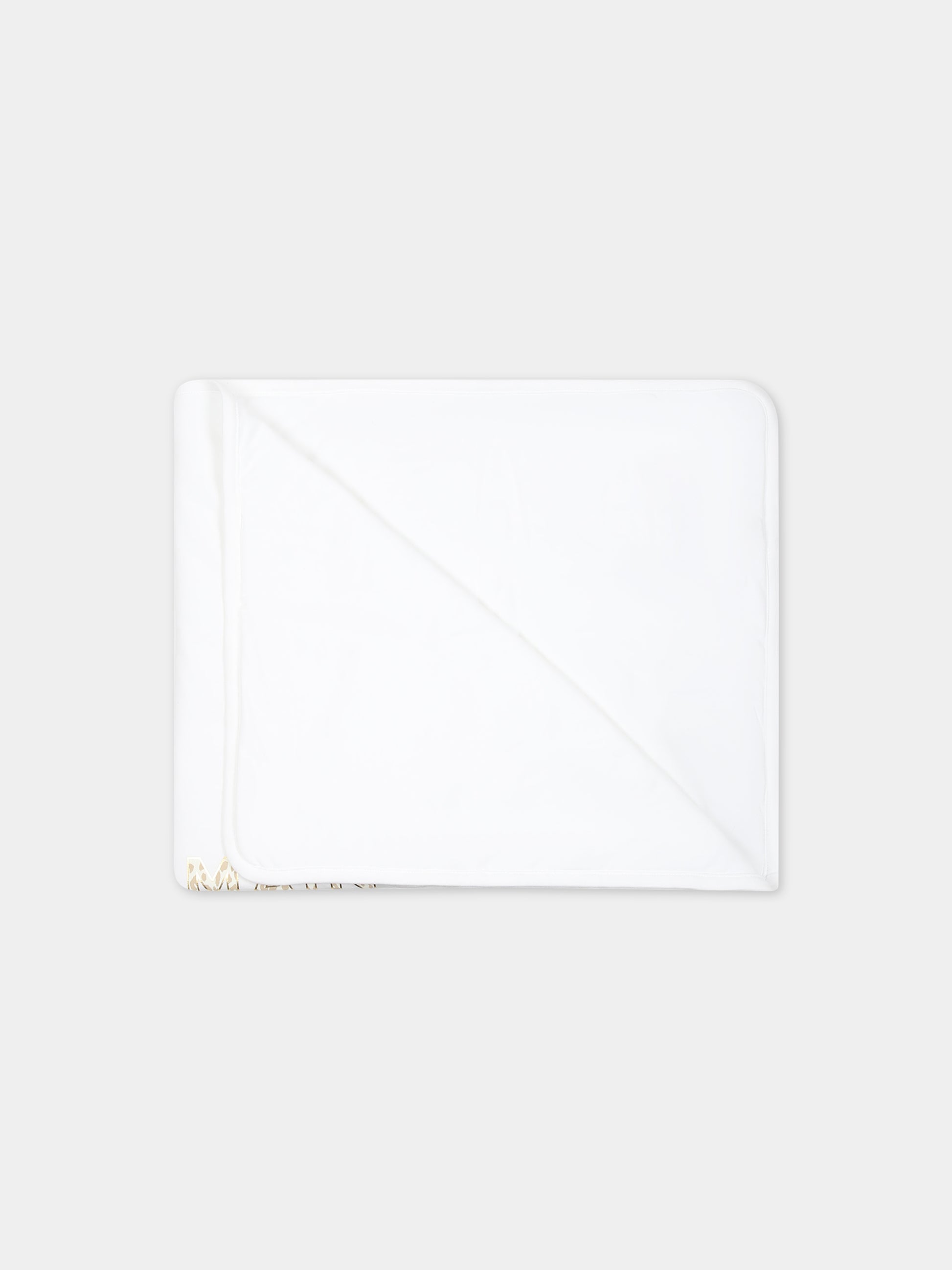 Coperta bianca per neonati con logo,Balmain Kids,BS0640 J0177 100BG