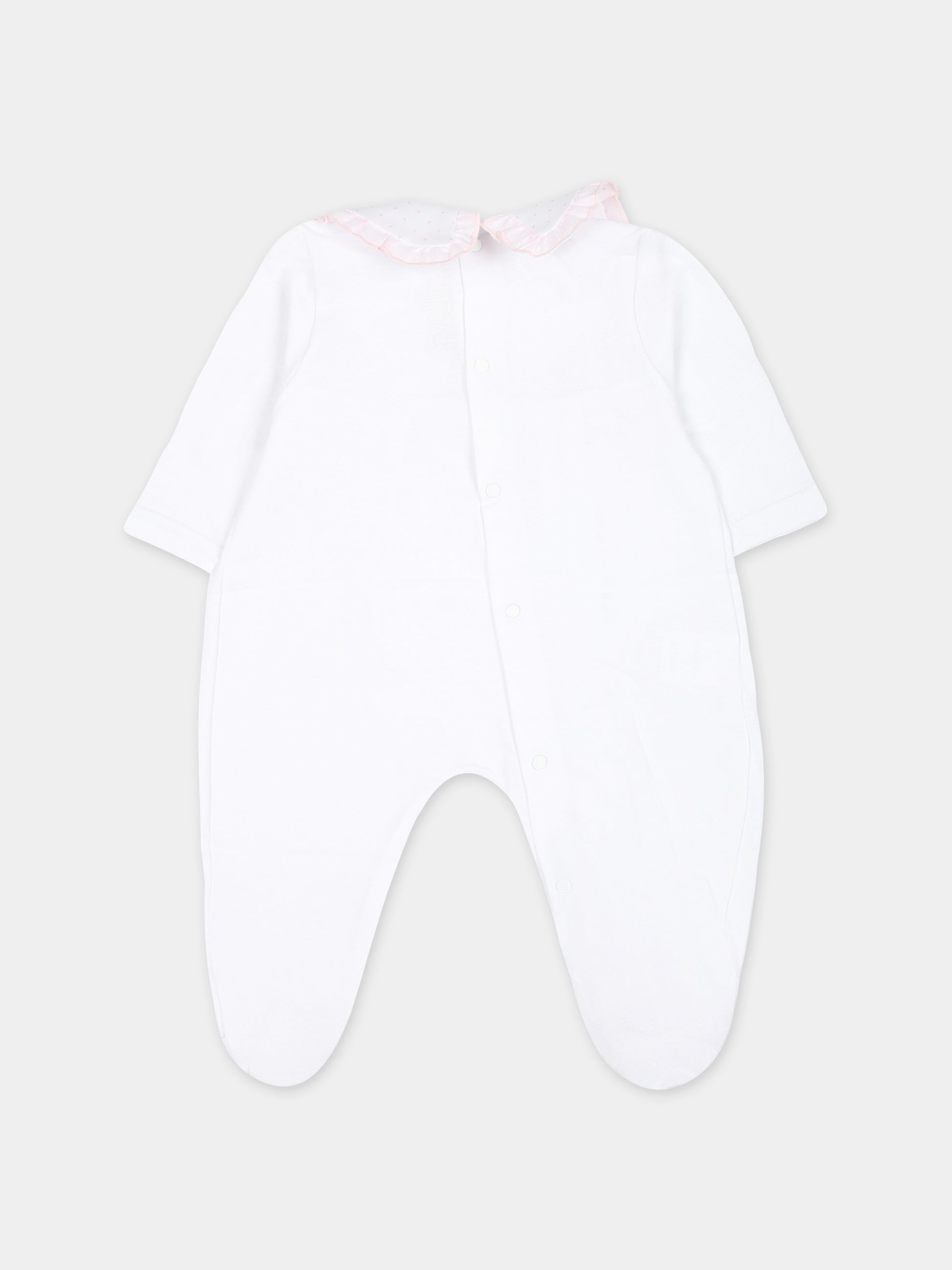 Tutina bianca per neonata con fiocchi,La Stupenderia,TBTT52N01