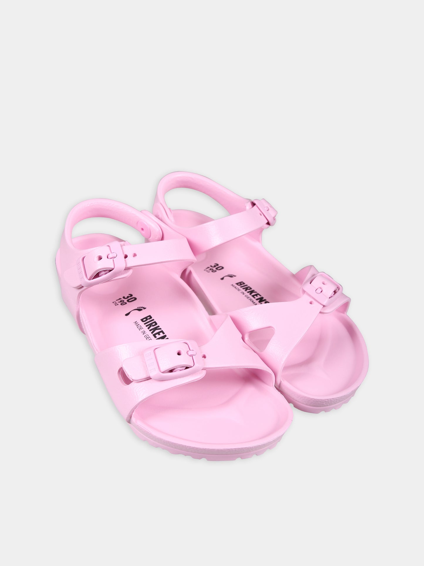 Sandali rosa Milano Eva per bambini con logo,Birkenstock,1027412 FONDANT PINK