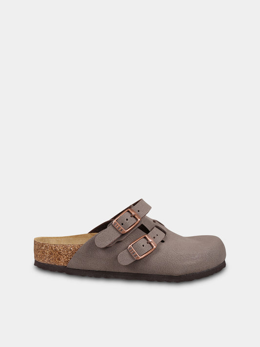 Sabot Kay marrone per bambini con logo,Birkenstock,1011408 MOCHA