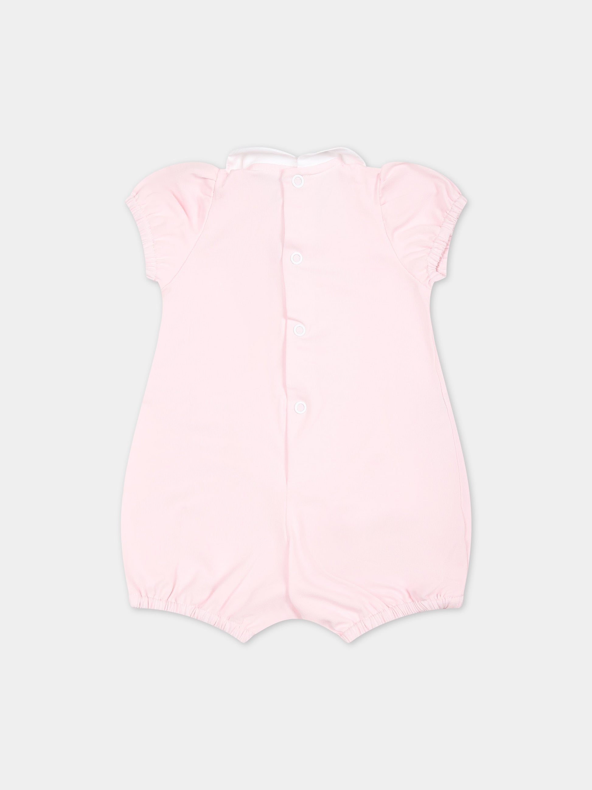 Pagliaccetto rosa per neonata con orso,Little Bear,8050 ROSA