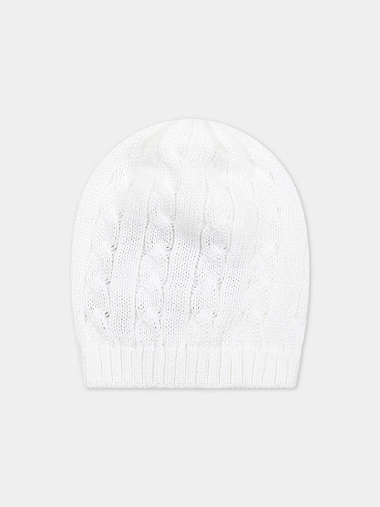 Cappello bianco per neonati,Little Bear,8127 BIANCO