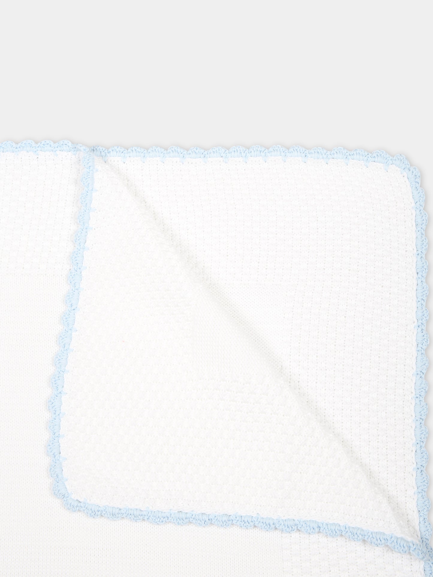 Coperta bianca per neonato,Little Bear,8001 BIANCO/CIELO