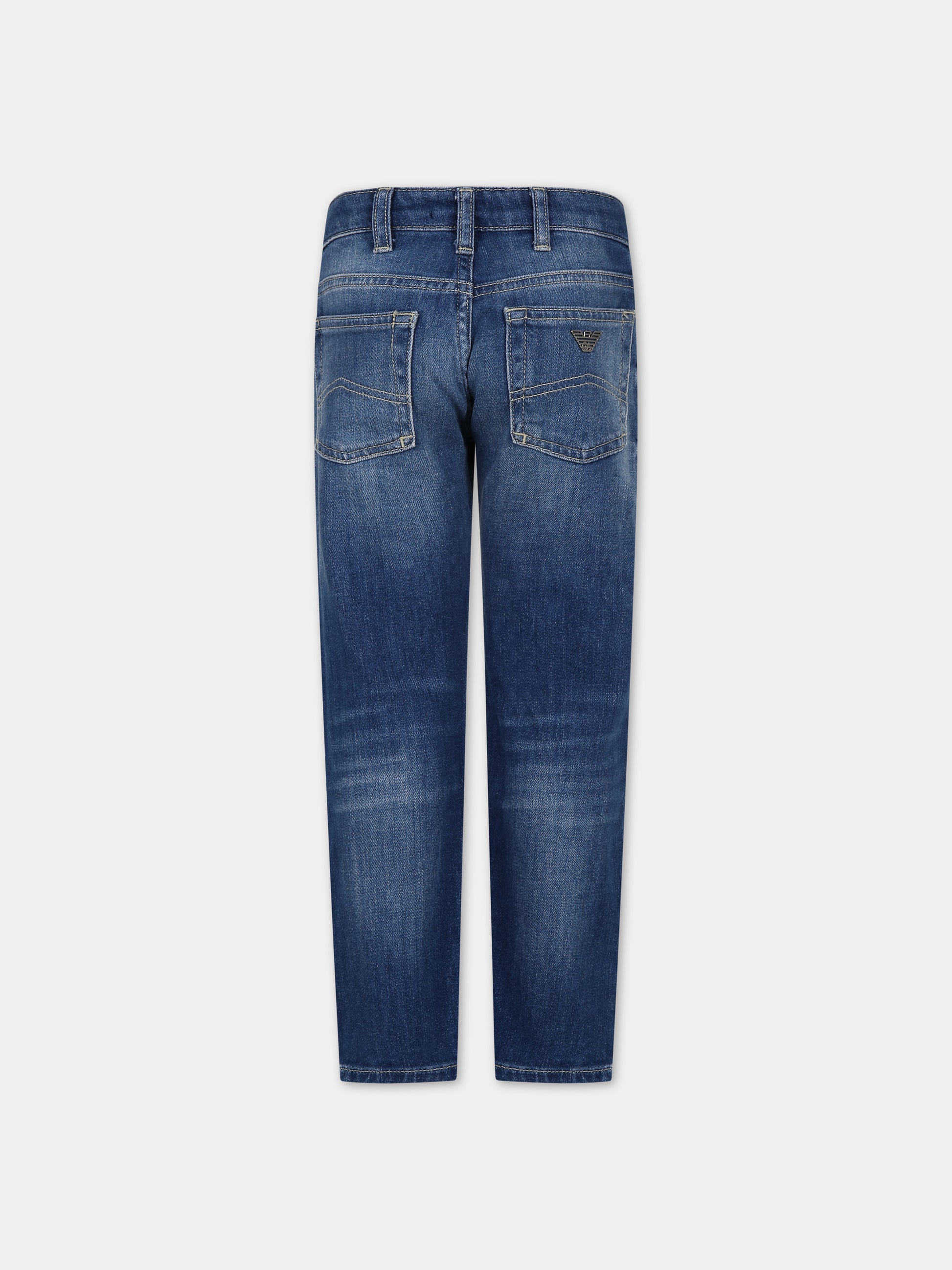 Jeans denim per bambino con logo,Armani Junior,3D4J45 3D26Z 0942